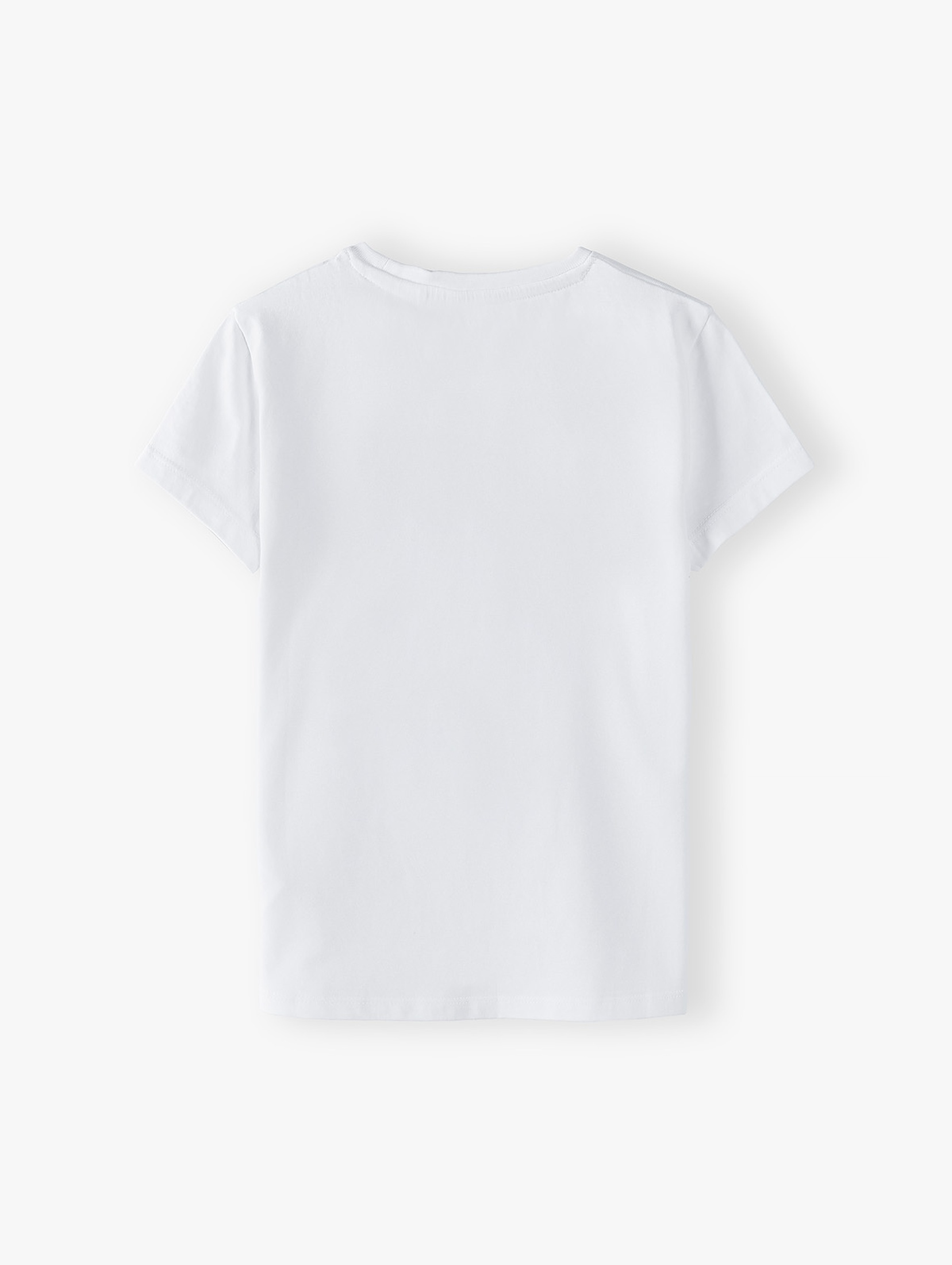 Biały t-shirt dziewczęcy z napisem - Duma dziadków