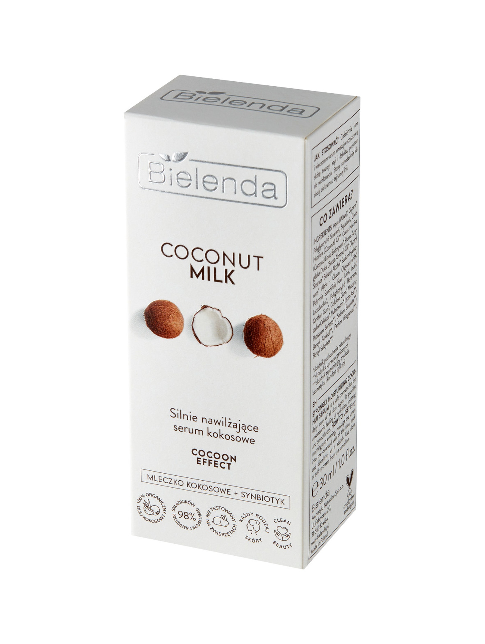COCONUT MILK Silnie nawilżające serum kokosowe COCOON EFFECT, 30ml