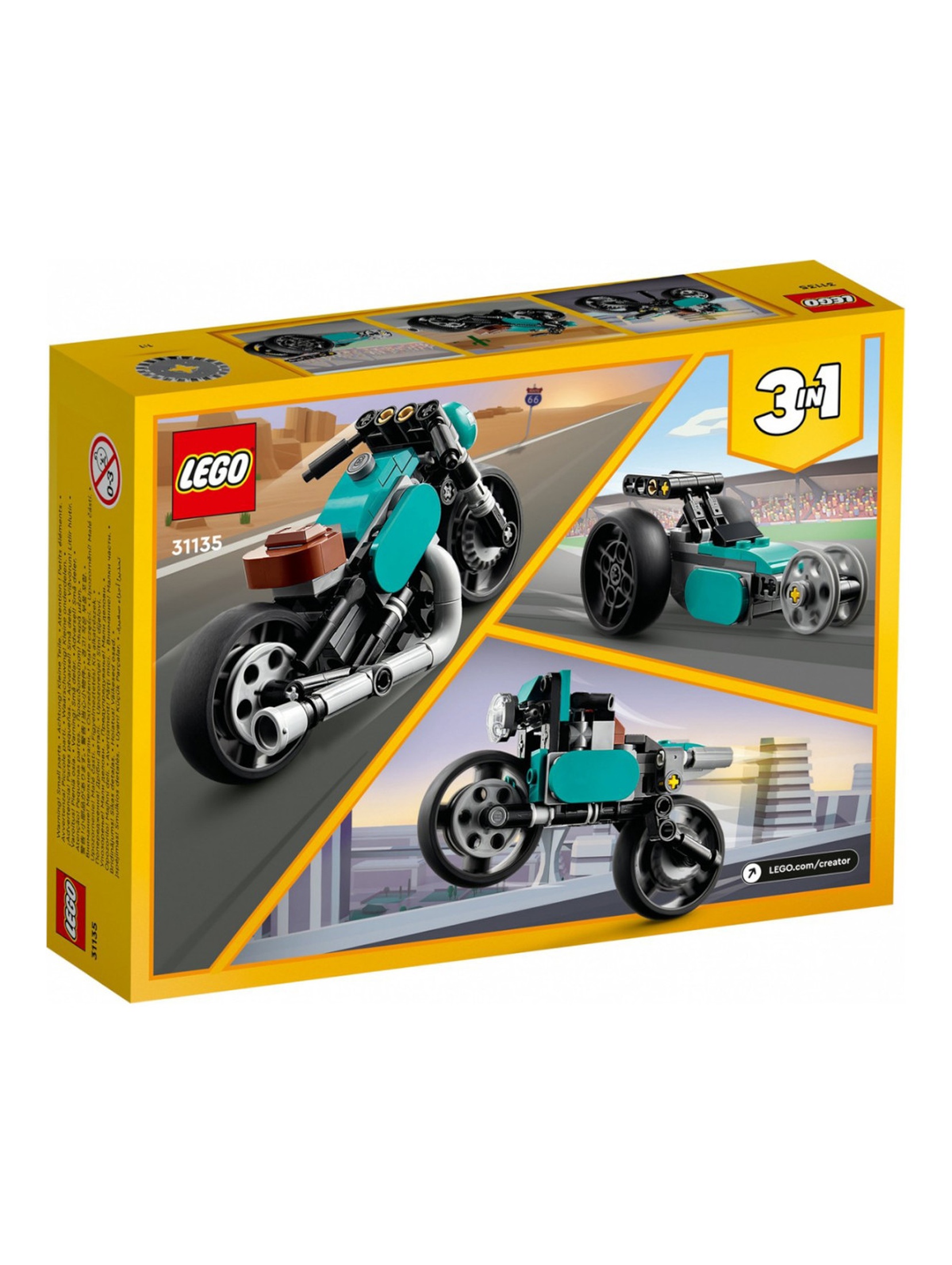 Klocki LEGO Creator 31135 Motocykl vintage - 128 elementów, wiek 8 +