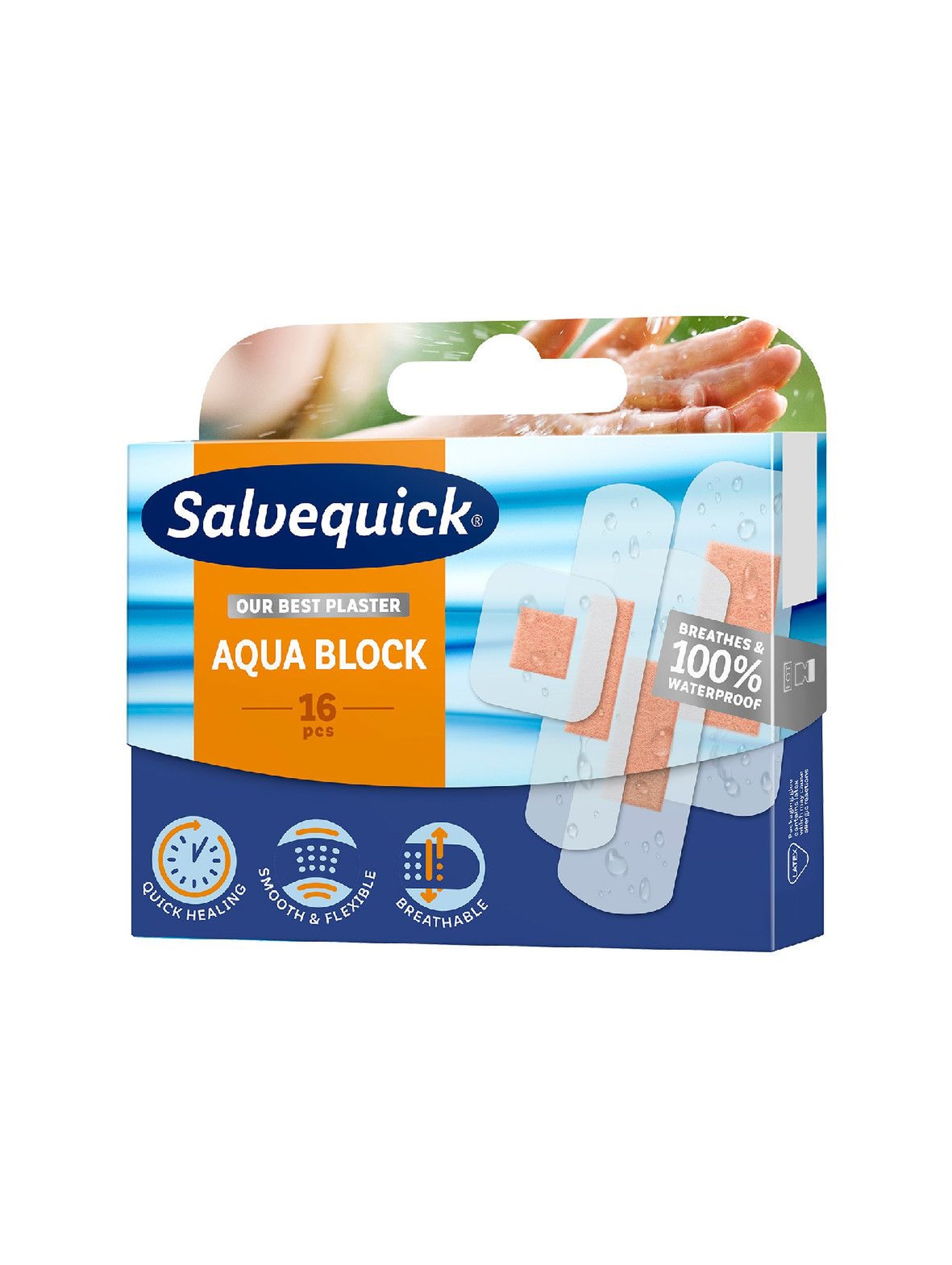 Salvequick Aqua Block plastry wodoodporne 16 szt.