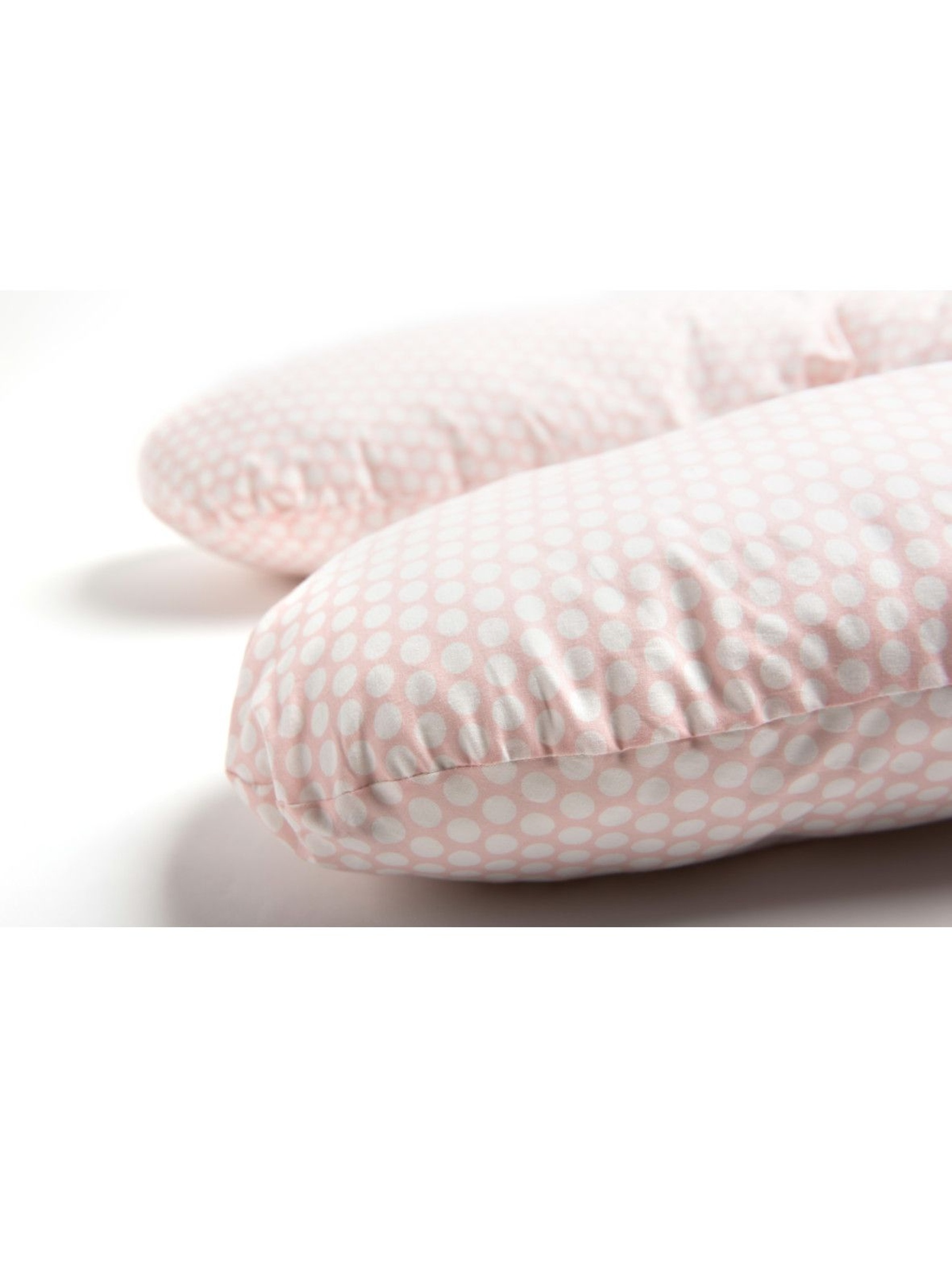 Poduszka do karmienia Comfort Exclusive  grochy różowo-białe 170 cm