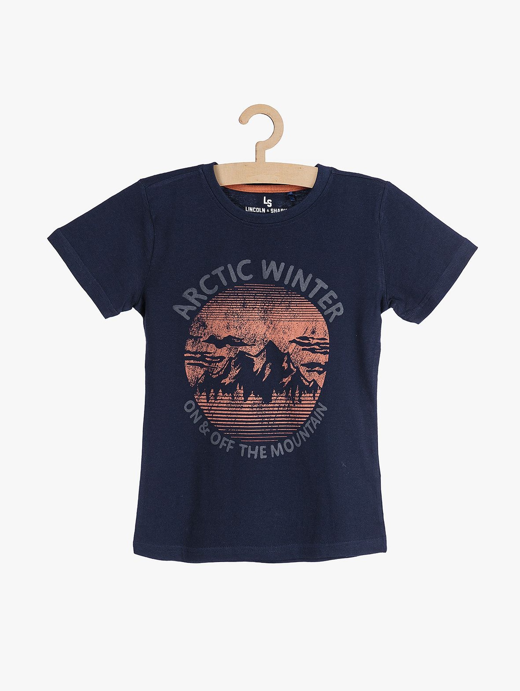 T-shirt chłopięcy granatowy- Arctic Winter