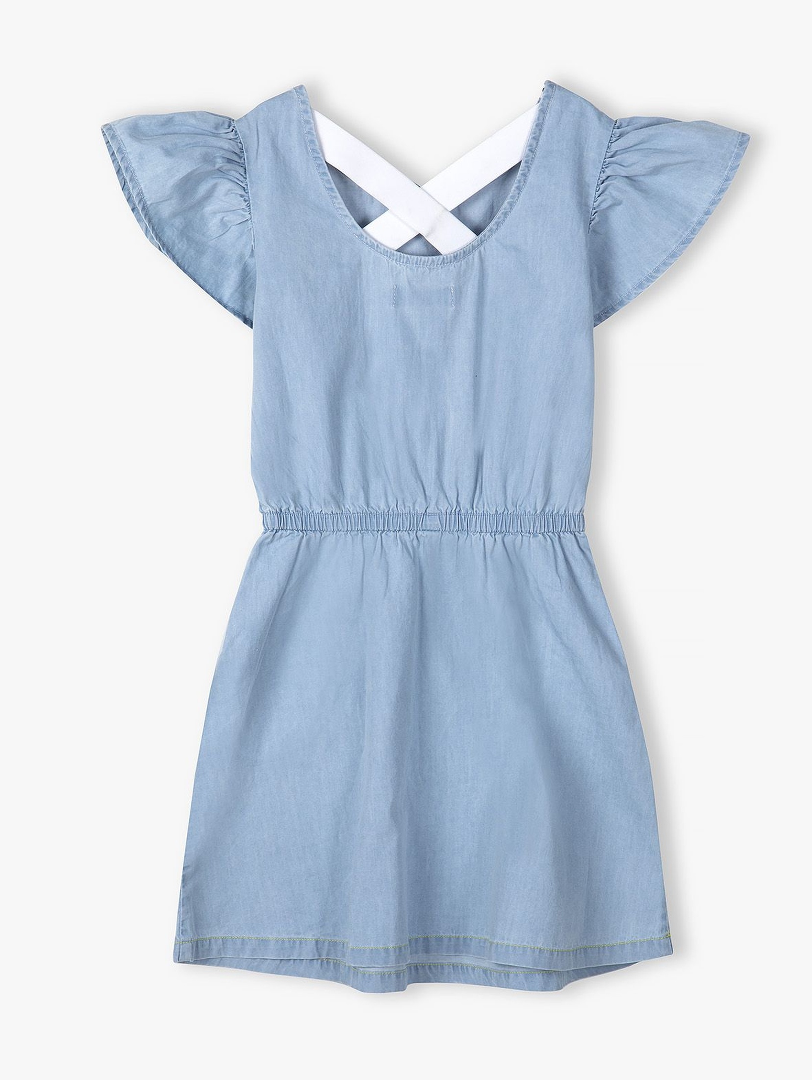 Błękitna sukienka na lato dla dziewczynki