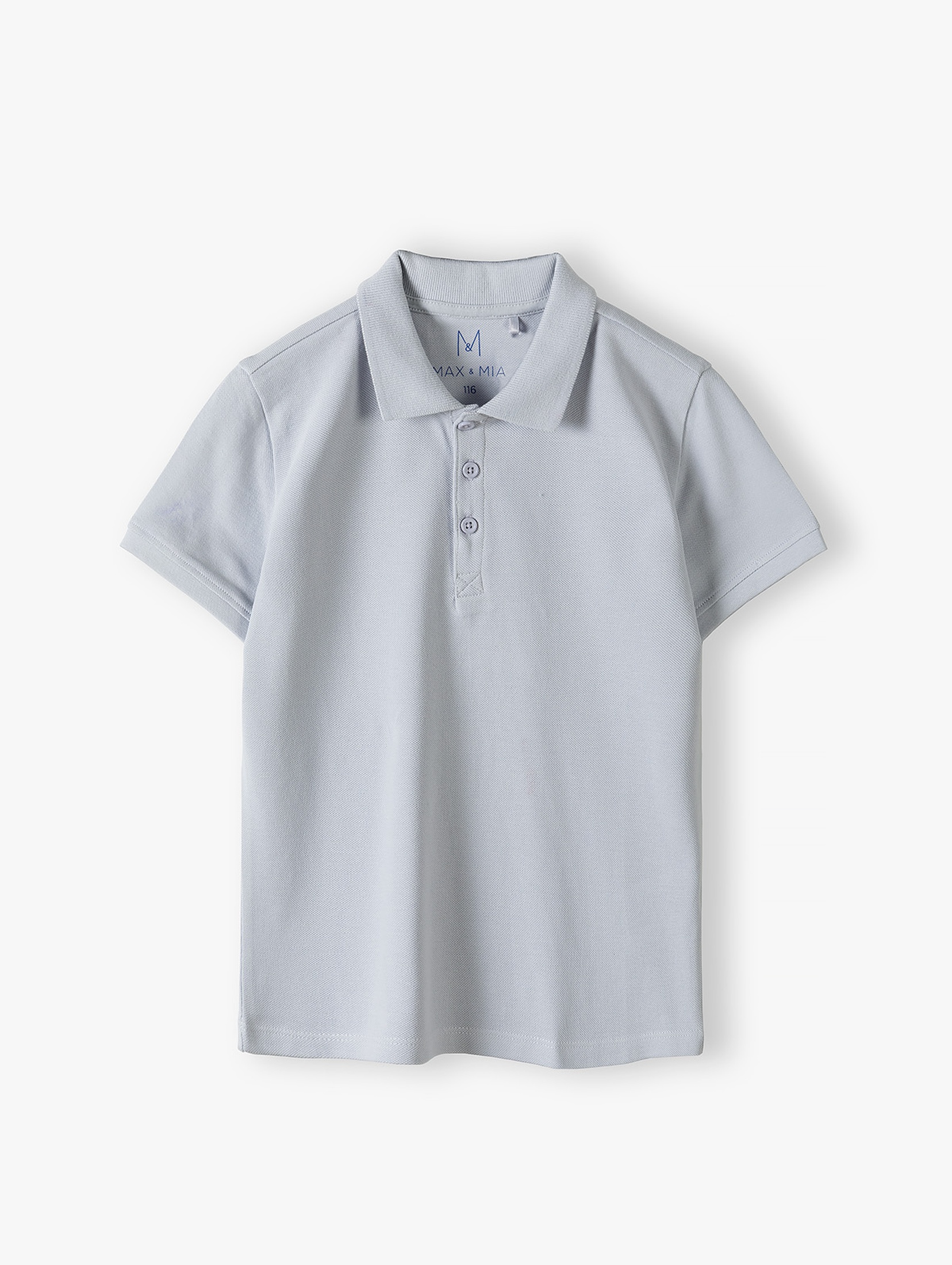 T-shirt polo dla chłopca - niebieski - Max&Mia