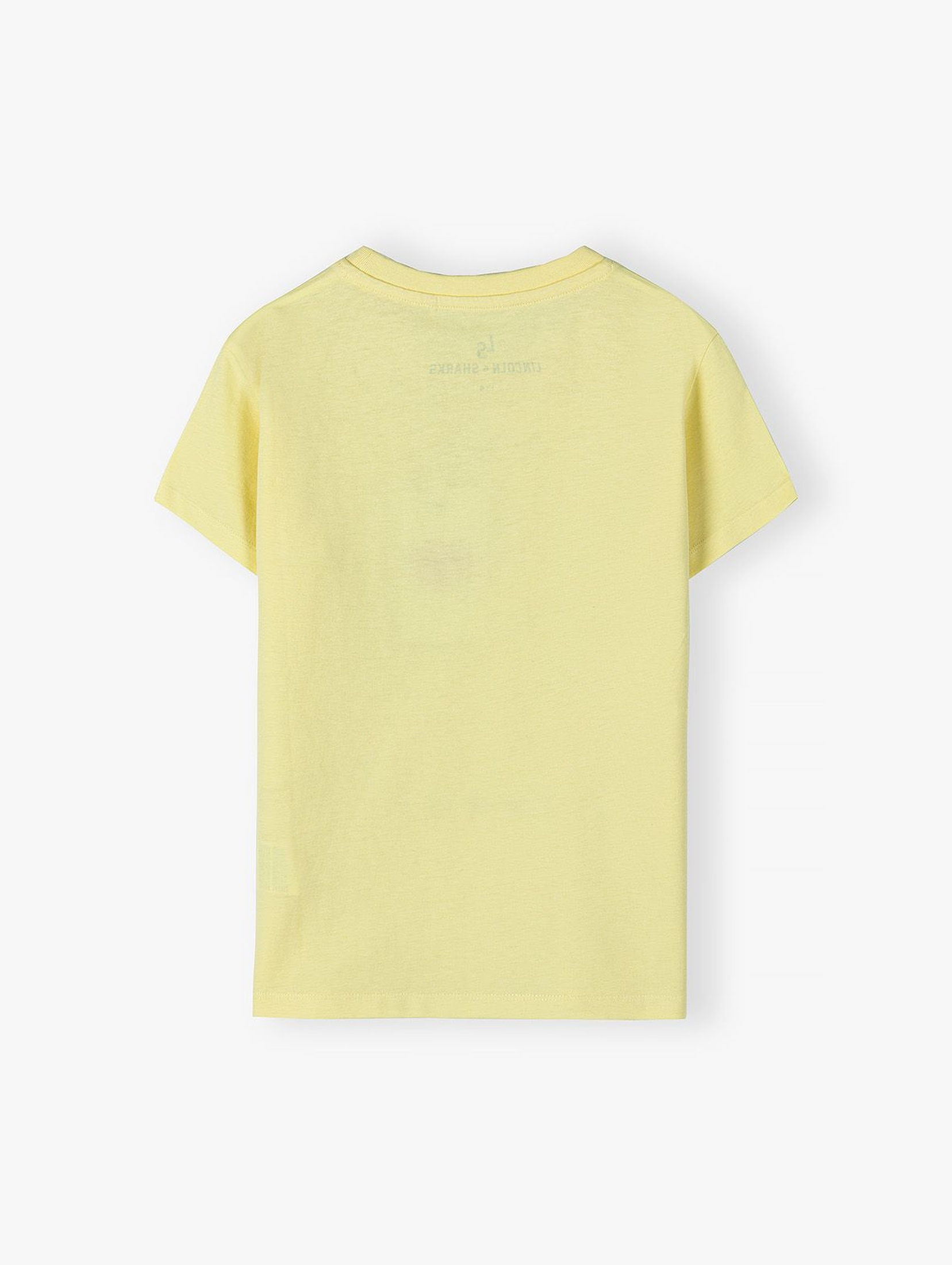 Bawełniany T-shirt dla chłopca żółty