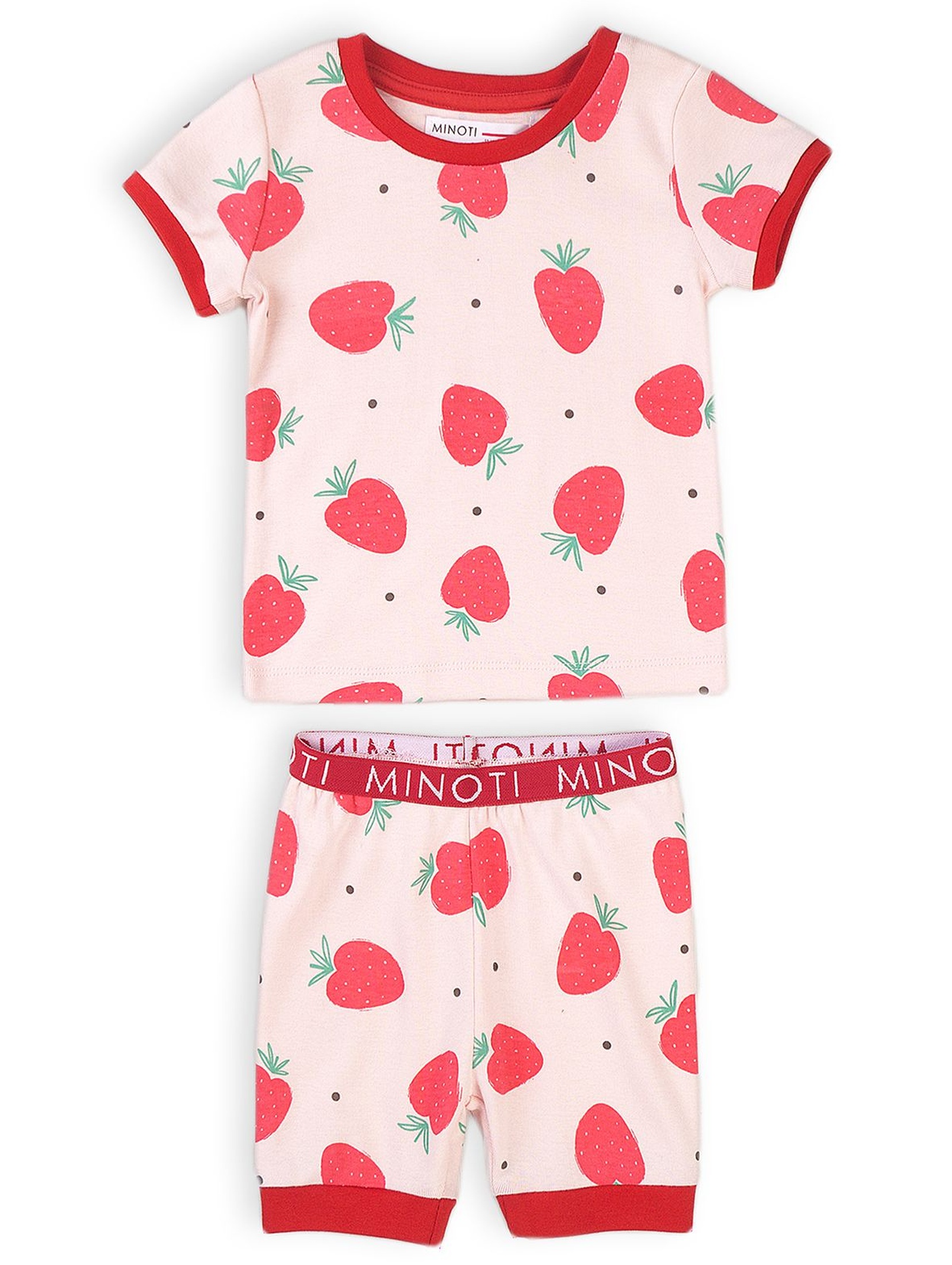 Piżama niemowlęca w truskawki