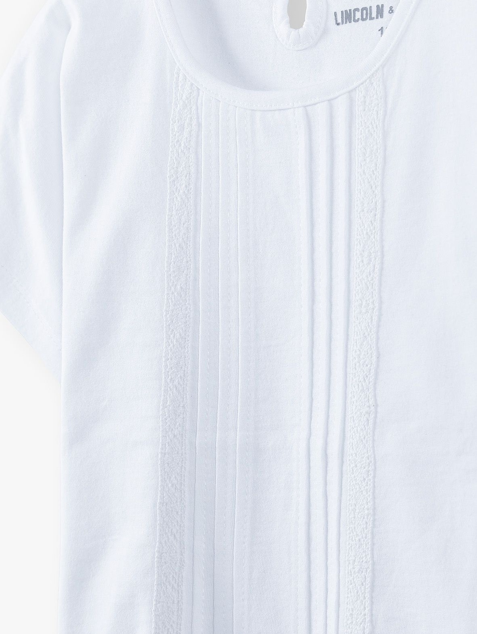 Bawełniany biały t-shirt dziewczęcy