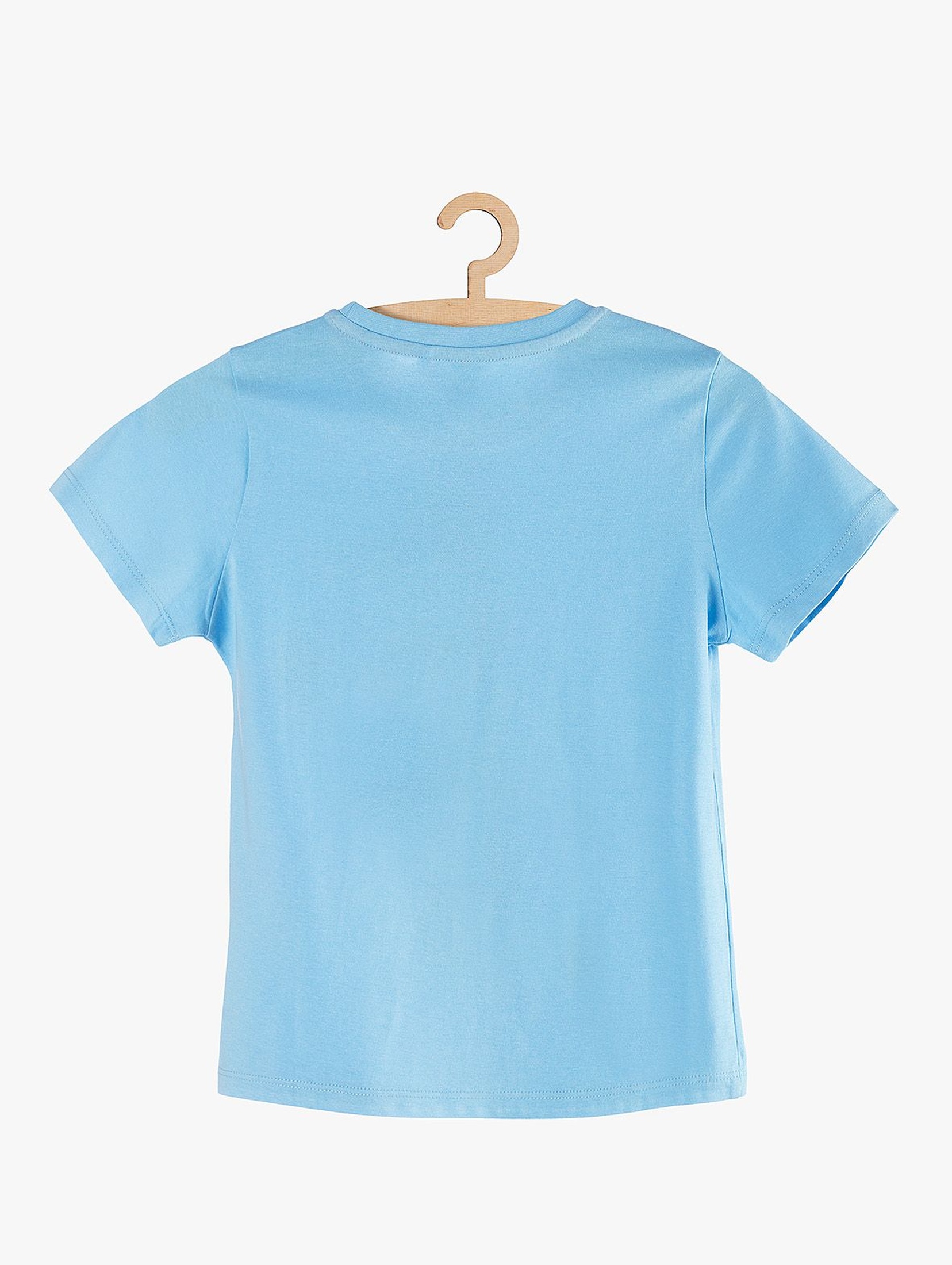 Koszulka z krótkim rękawem- niebieska z autem