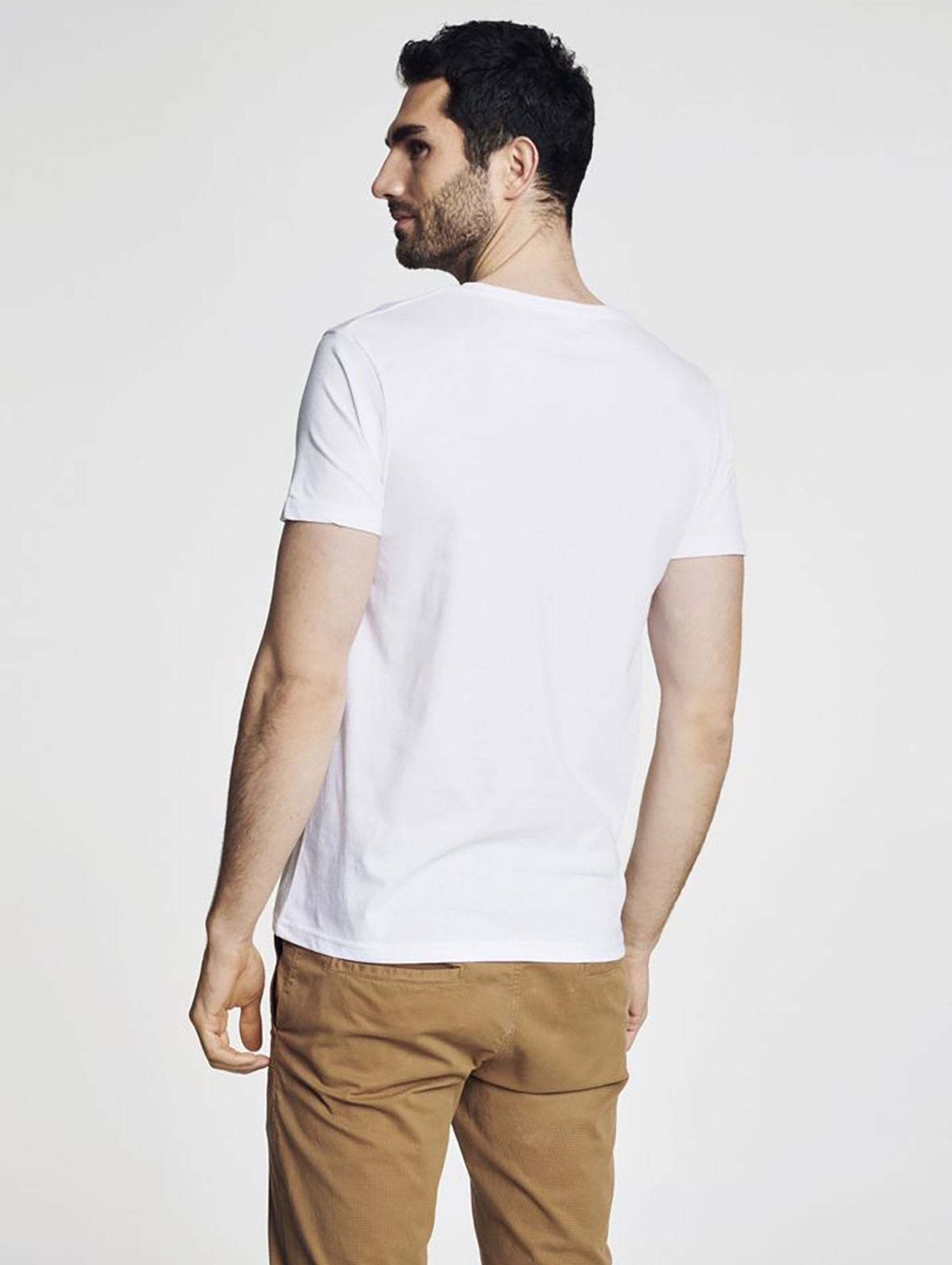 T-shirt męski biały OCHNIK