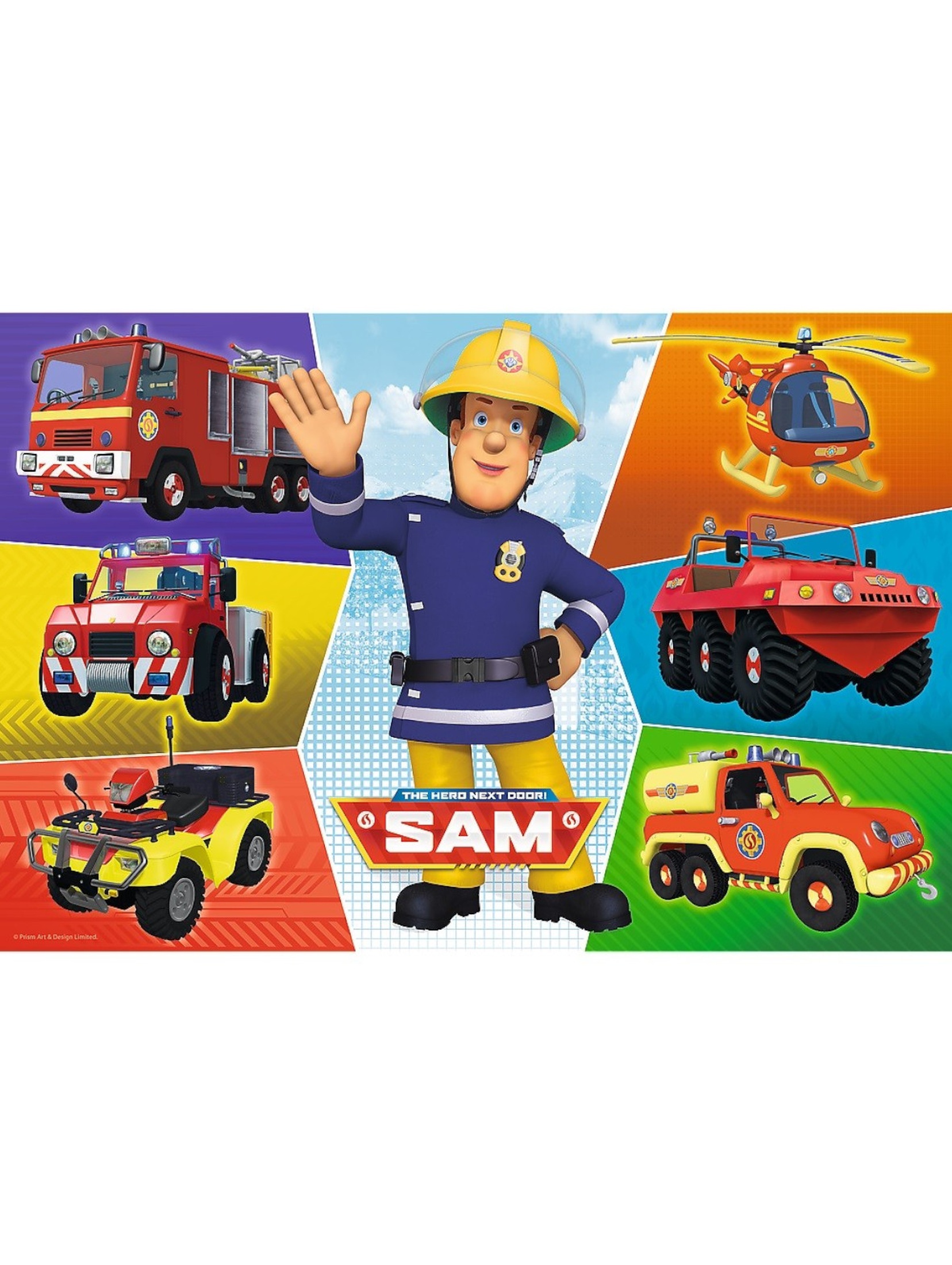 Puzzle 100 elementów - Pojazdy Strażaka Sama
