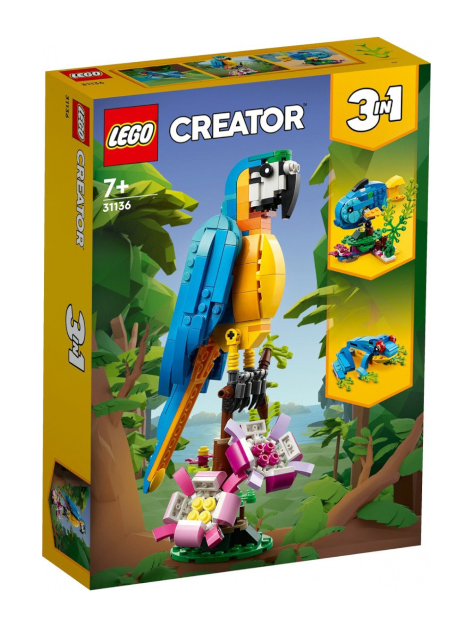 Klocki LEGO Creator 31136 Egzotyczna papuga - 253 elementy, wiek 7 +