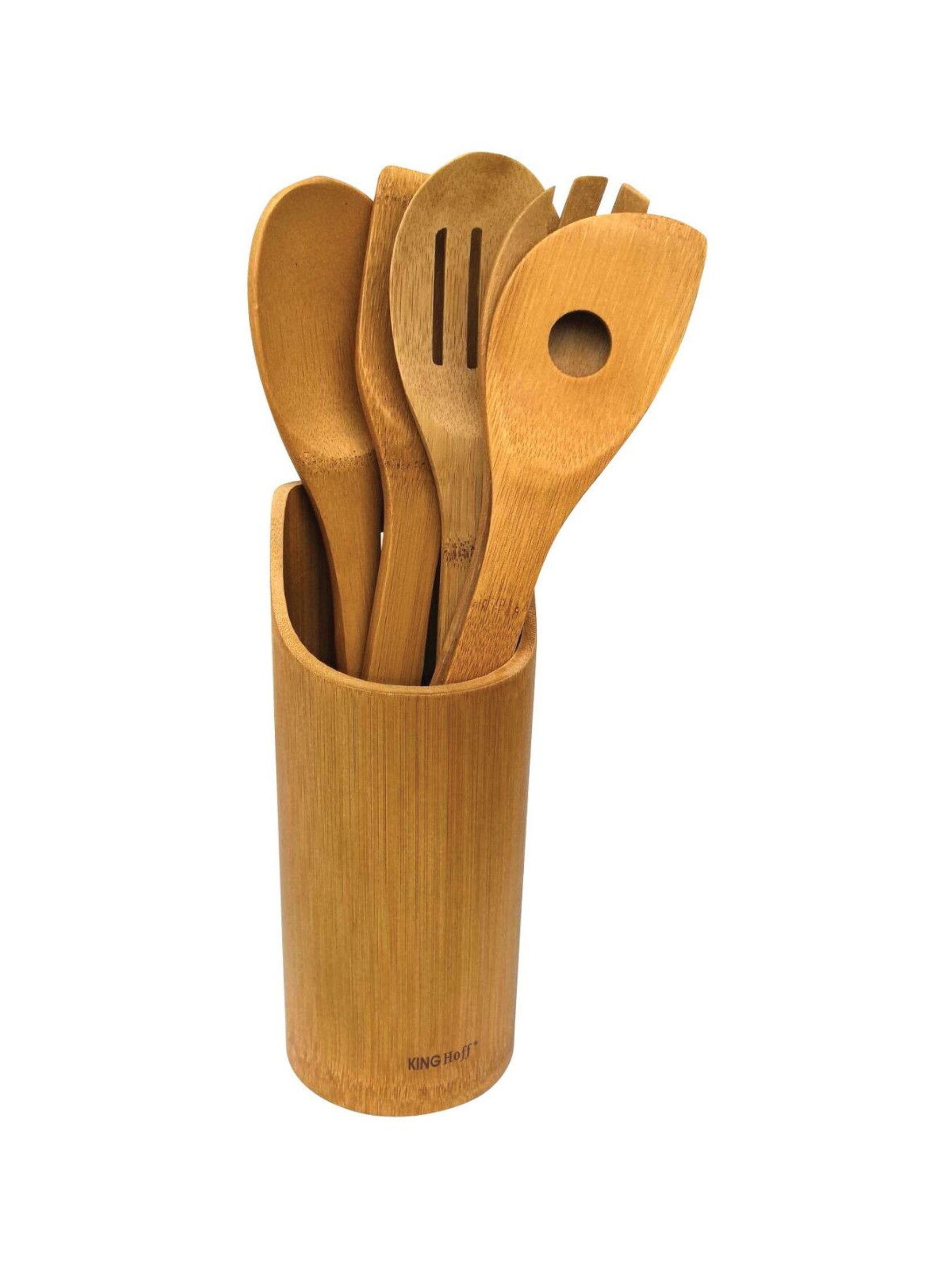 KINGHOFF Zestaw drewnianych przyborów kuchennych 6 elementów