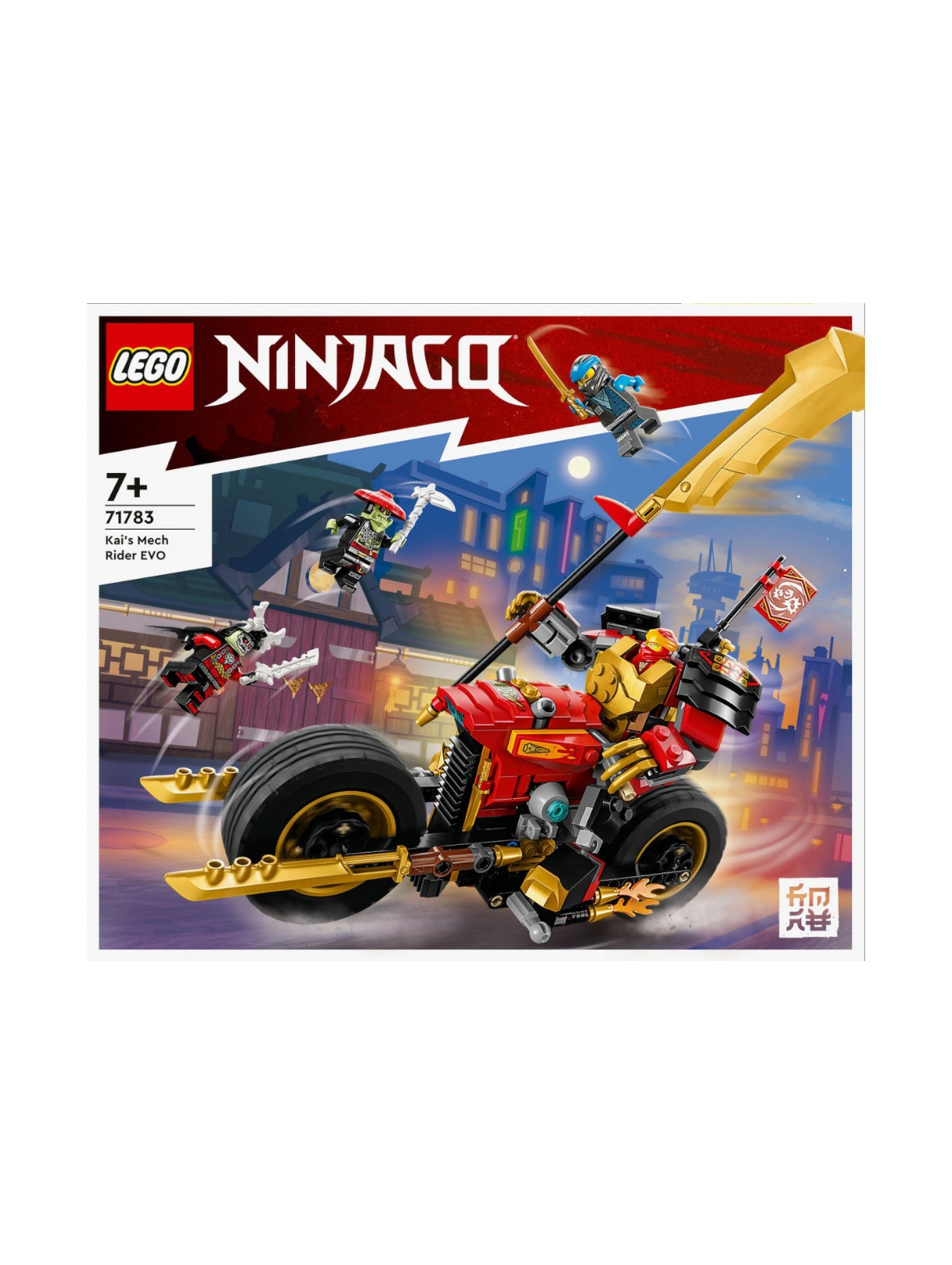 Klocki LEGO Ninjago 71783 Jeździec-Mech Kaia EVO - 312 elementów, wiek 7 +