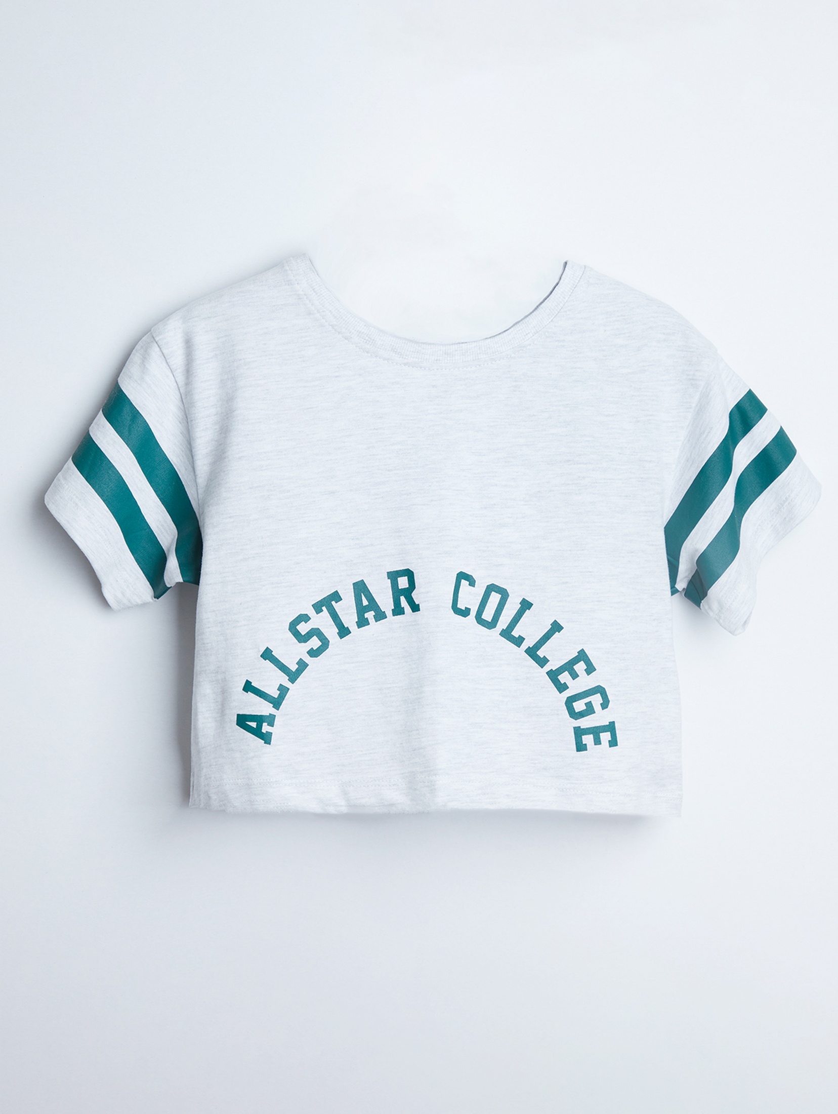 Dzianinowy top dla dziewczynki - szary AllStar College - Limited Edition