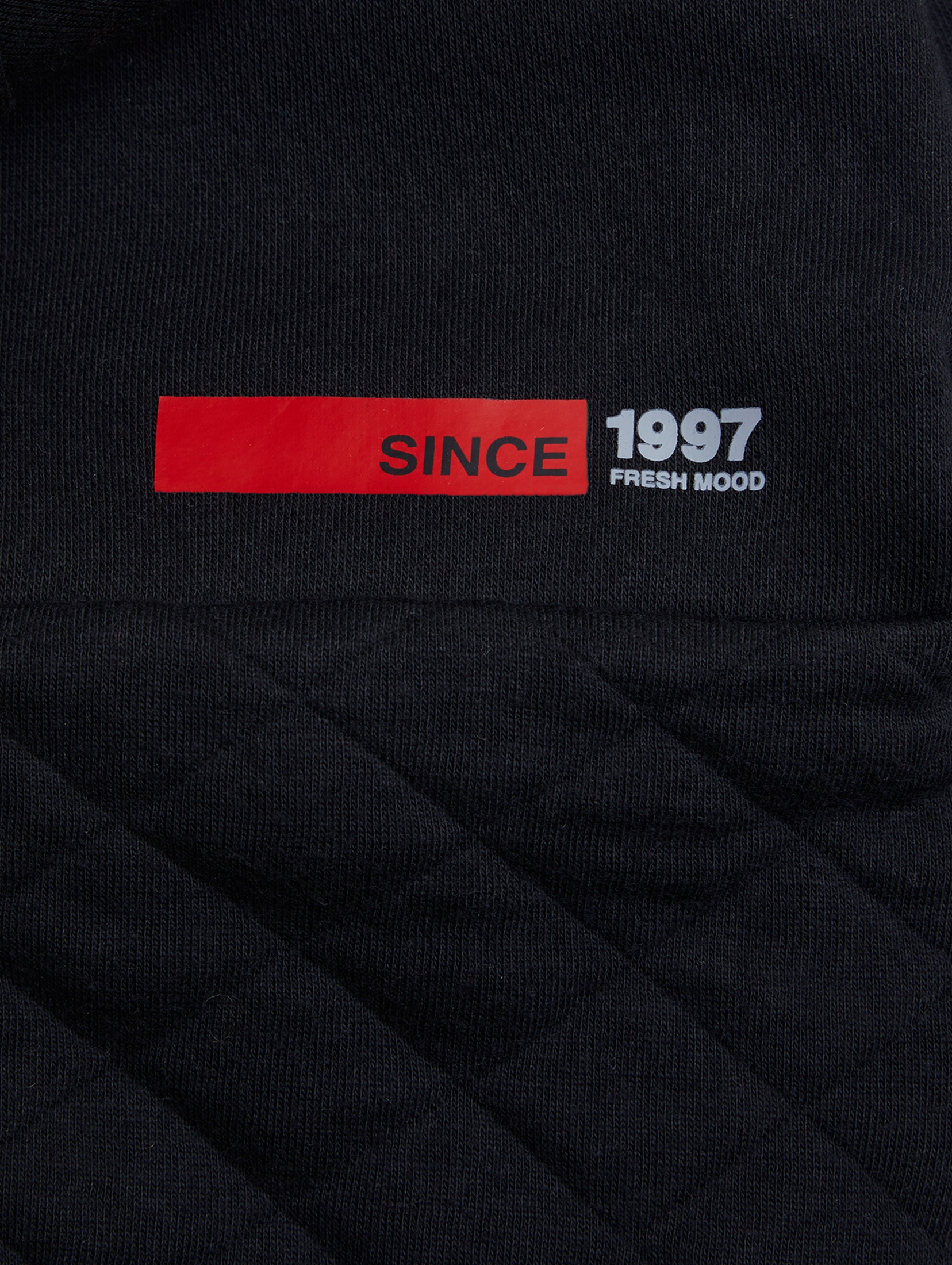 Czarna bluza dresowa z pikowanymi przeszyciami - unisex - Limited Edition