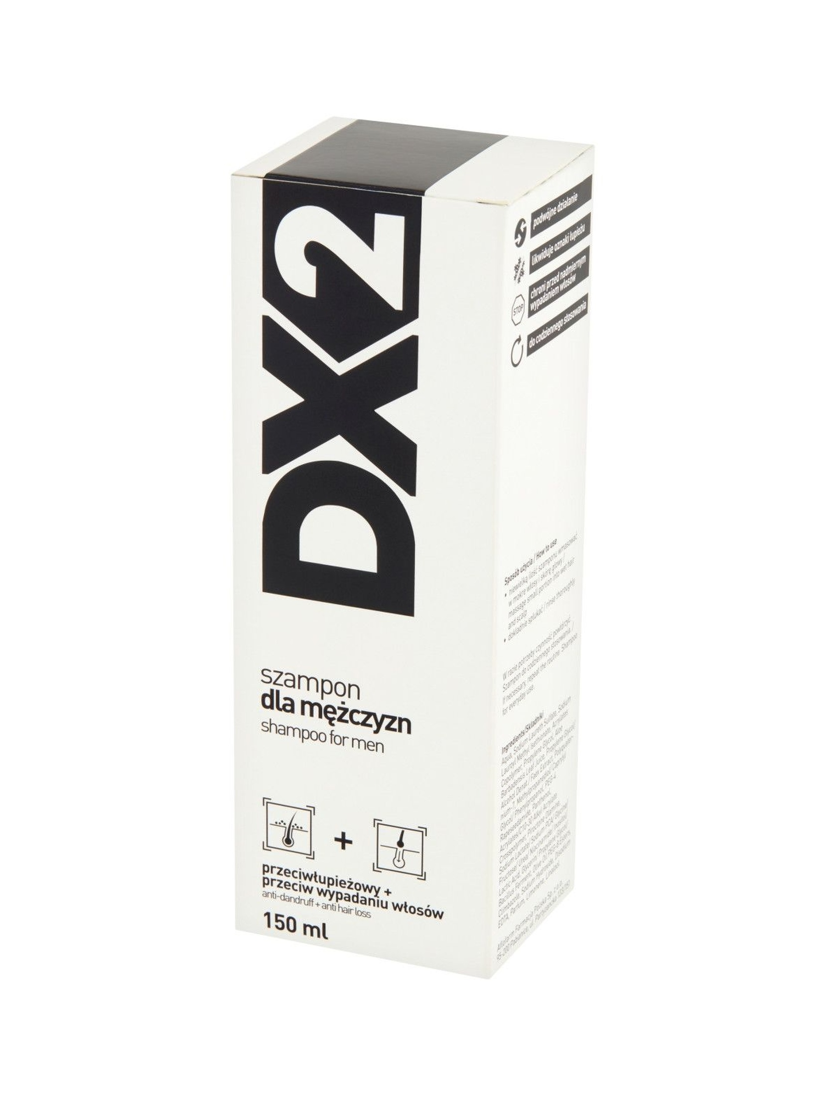 DX2 Szampon przeciwłupieżowy + przeciw wypadaniu włosów dla mężczyzn 150 ml