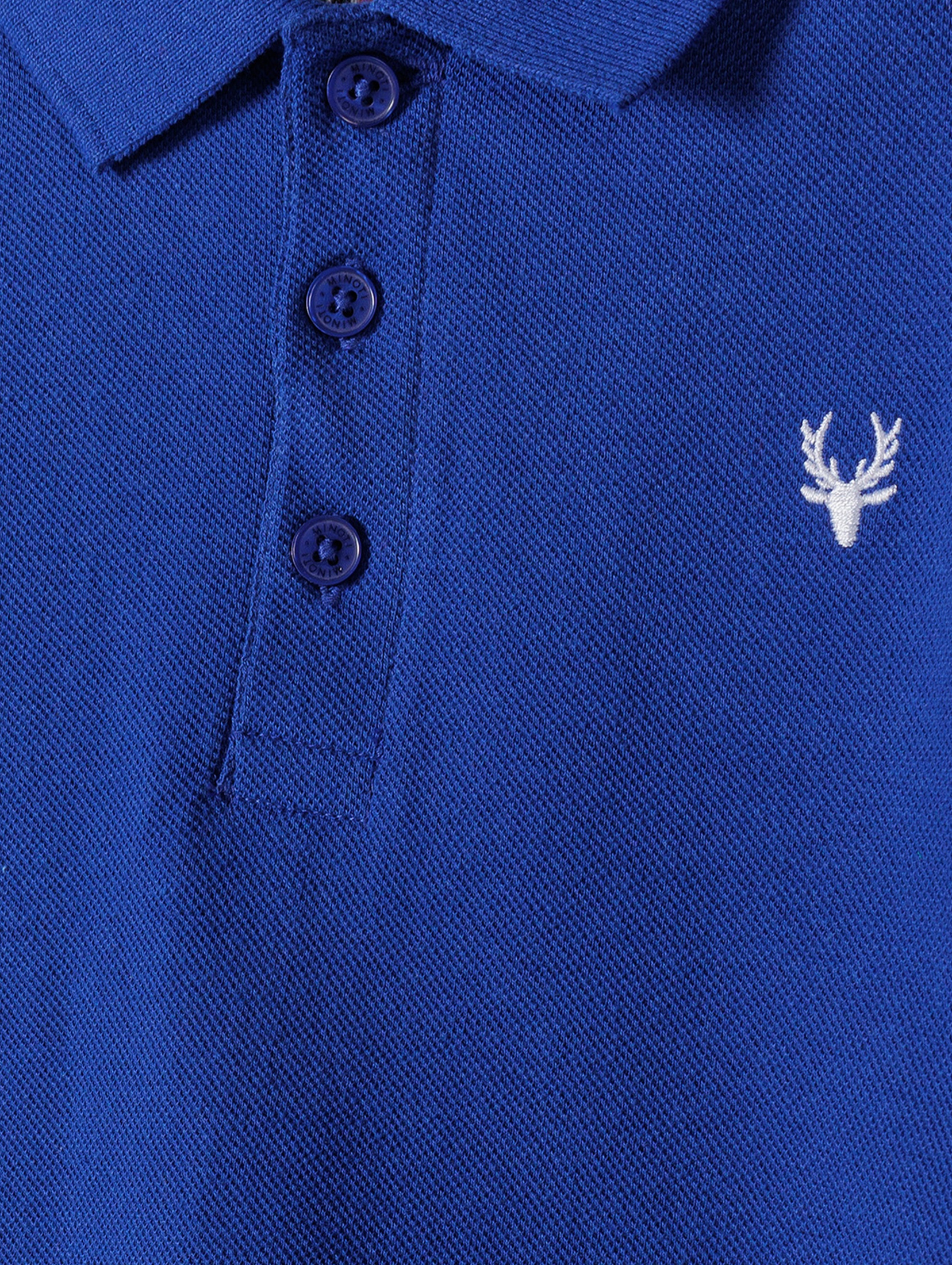 Niemowlęca koszulka polo bawełniana z krótkim rękawem- niebieska