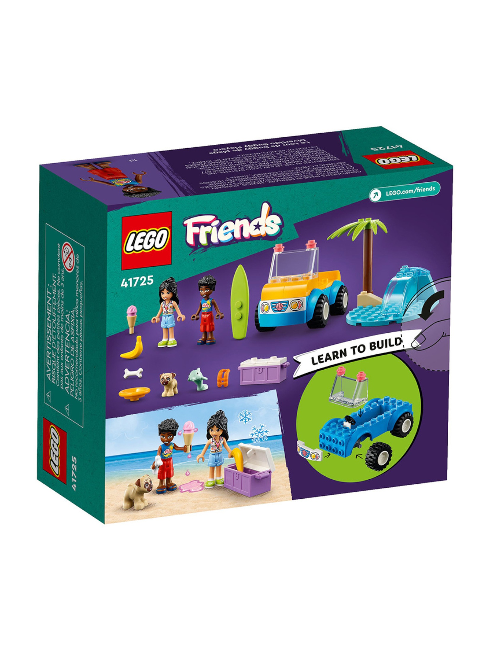 Klocki LEGO Friends 41725 Zabawa z łazikiem plażowym - 61 elementów, wiek 4 +