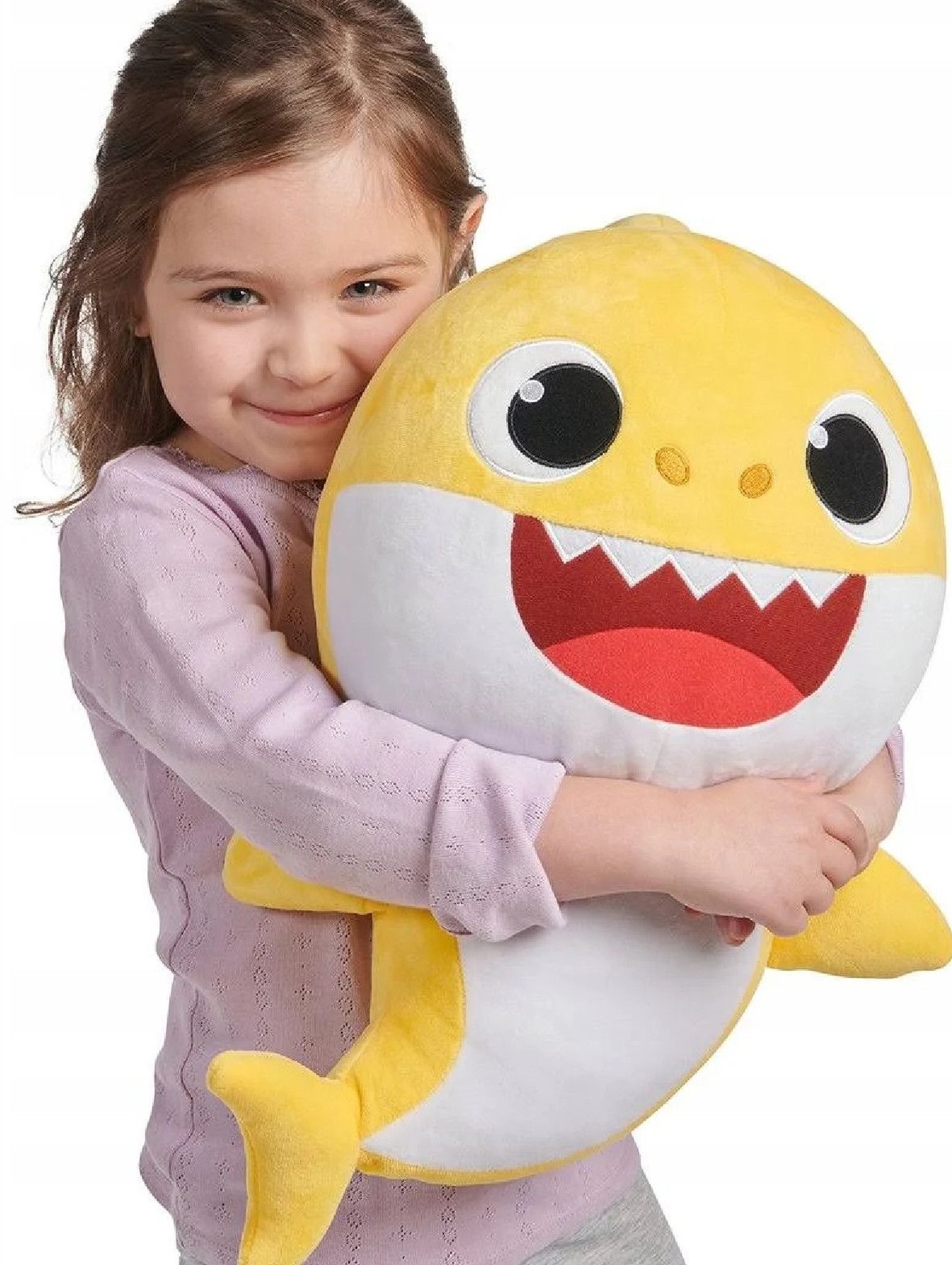 Baby Shark śpiewająca pluszowa wypchana zabawka - żółta