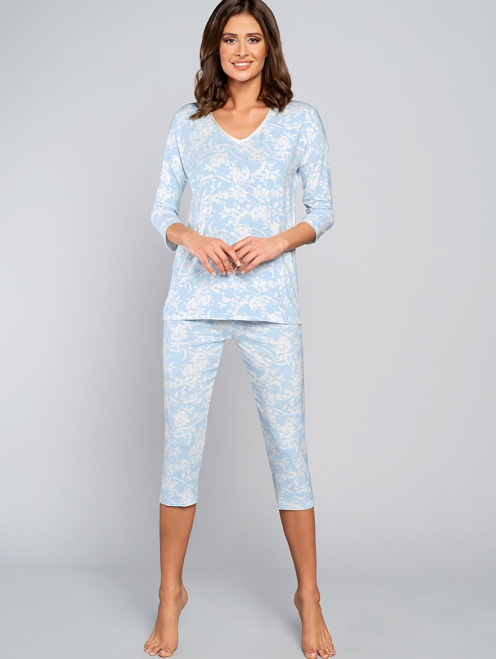 Piżama damska dwuczęściowa BRYZA - niebieska