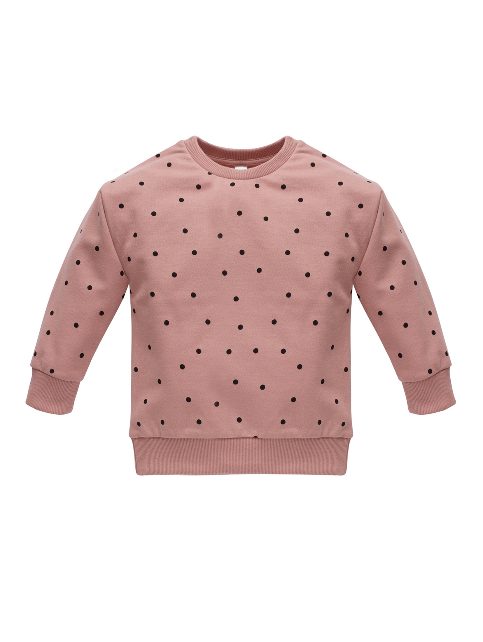 Bluza dla dziewczynki nierozpinana - różowa w groszki TRES BIEN - Pinokio