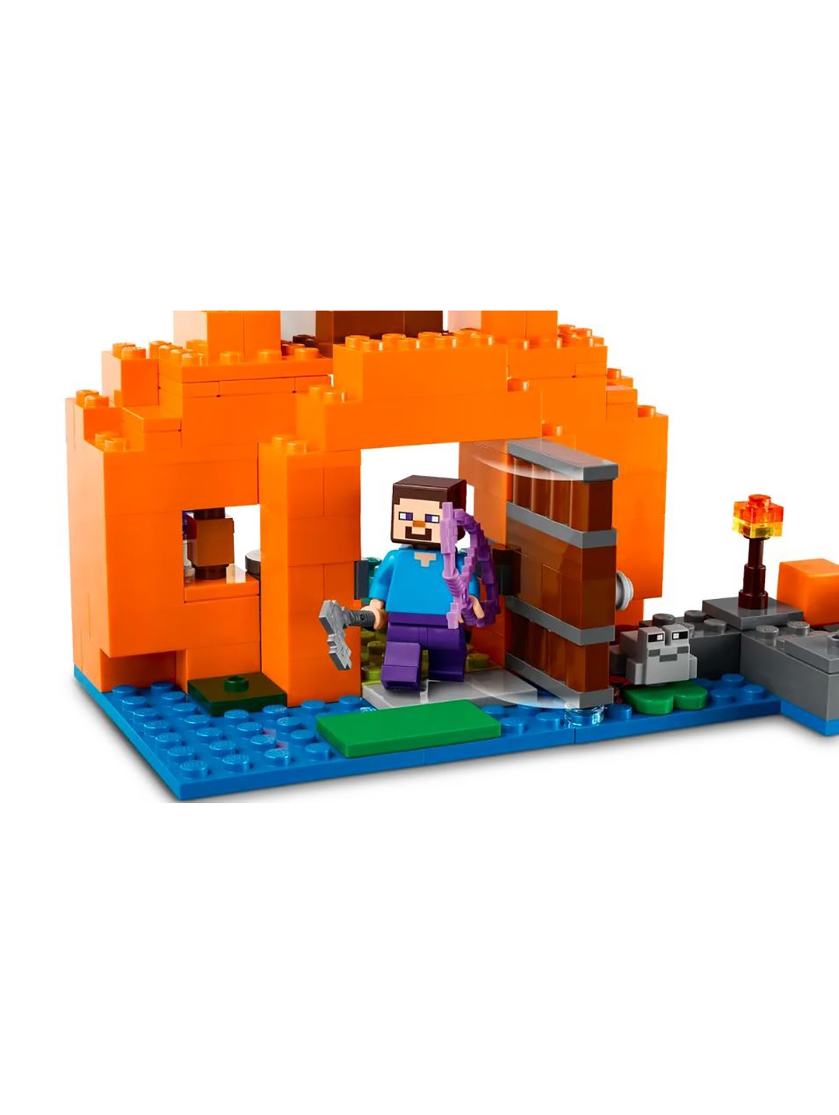 Klocki LEGO Minecraft 21248 Dyniowa farma - 257 elementy, wiek 8 +