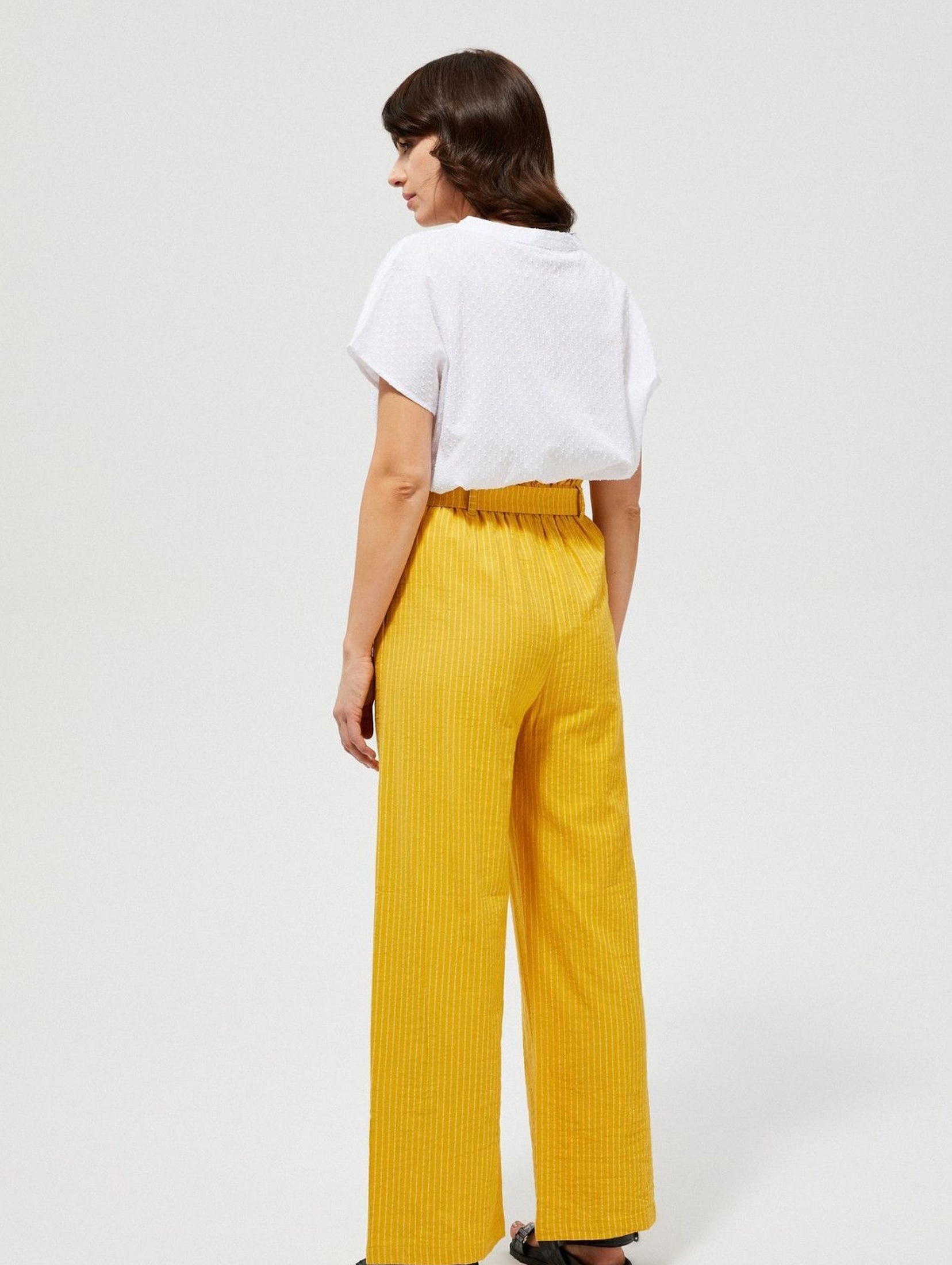 Spodnie typu kuloty żółte