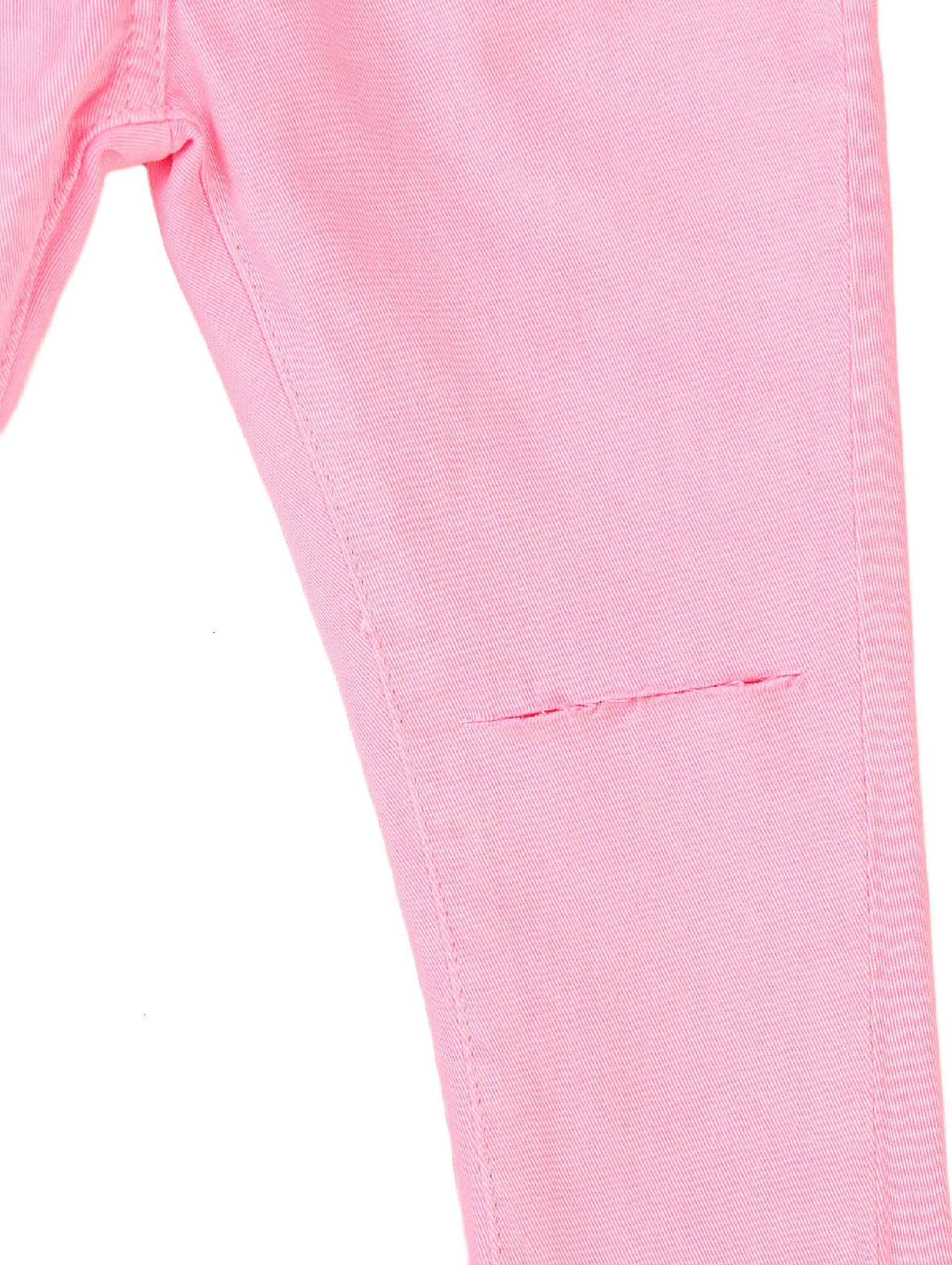 Spodnie dziewczęce w kolorze różowym