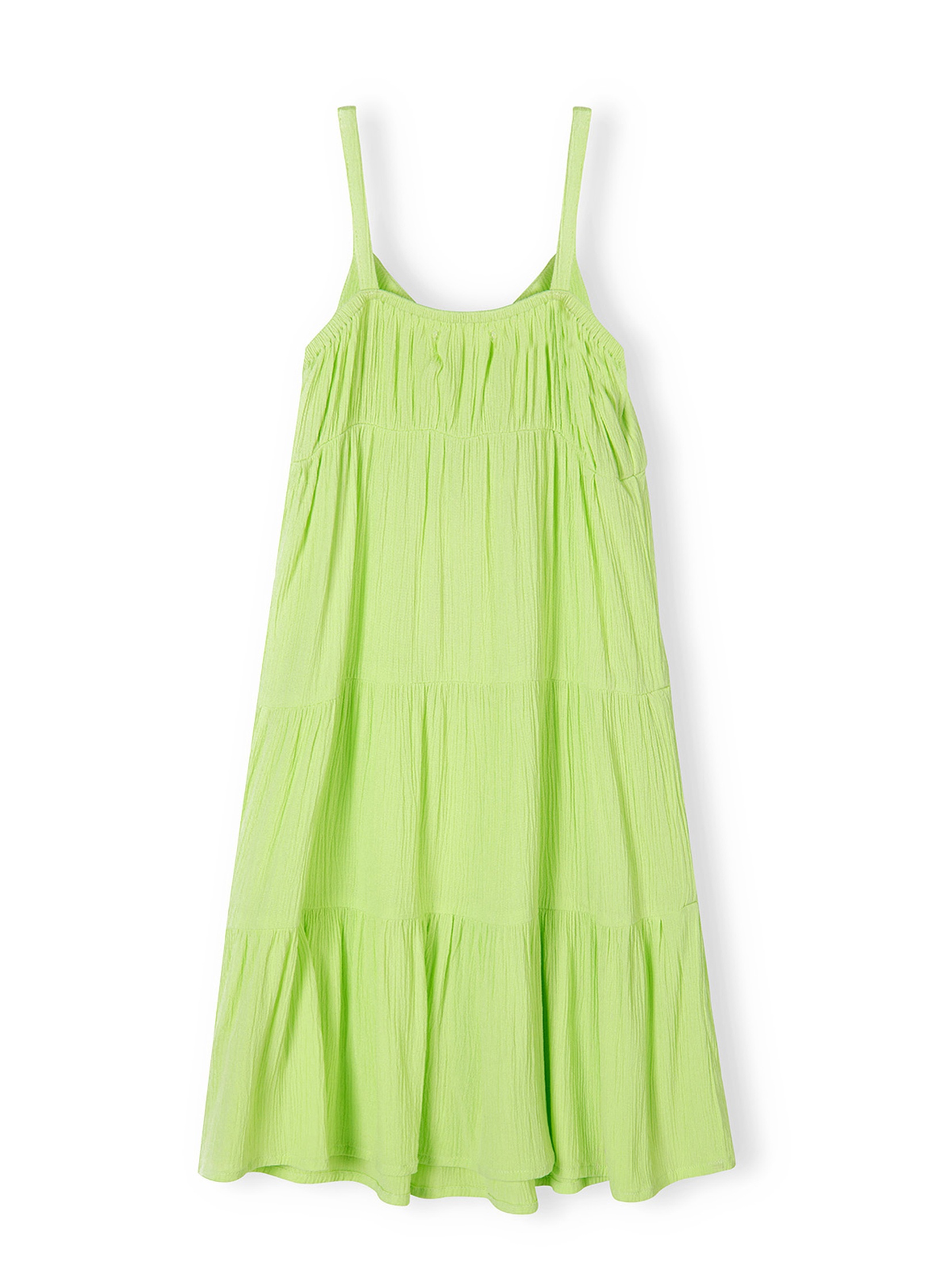 Zielona sukienka dziewczęca na lato z wiskozy