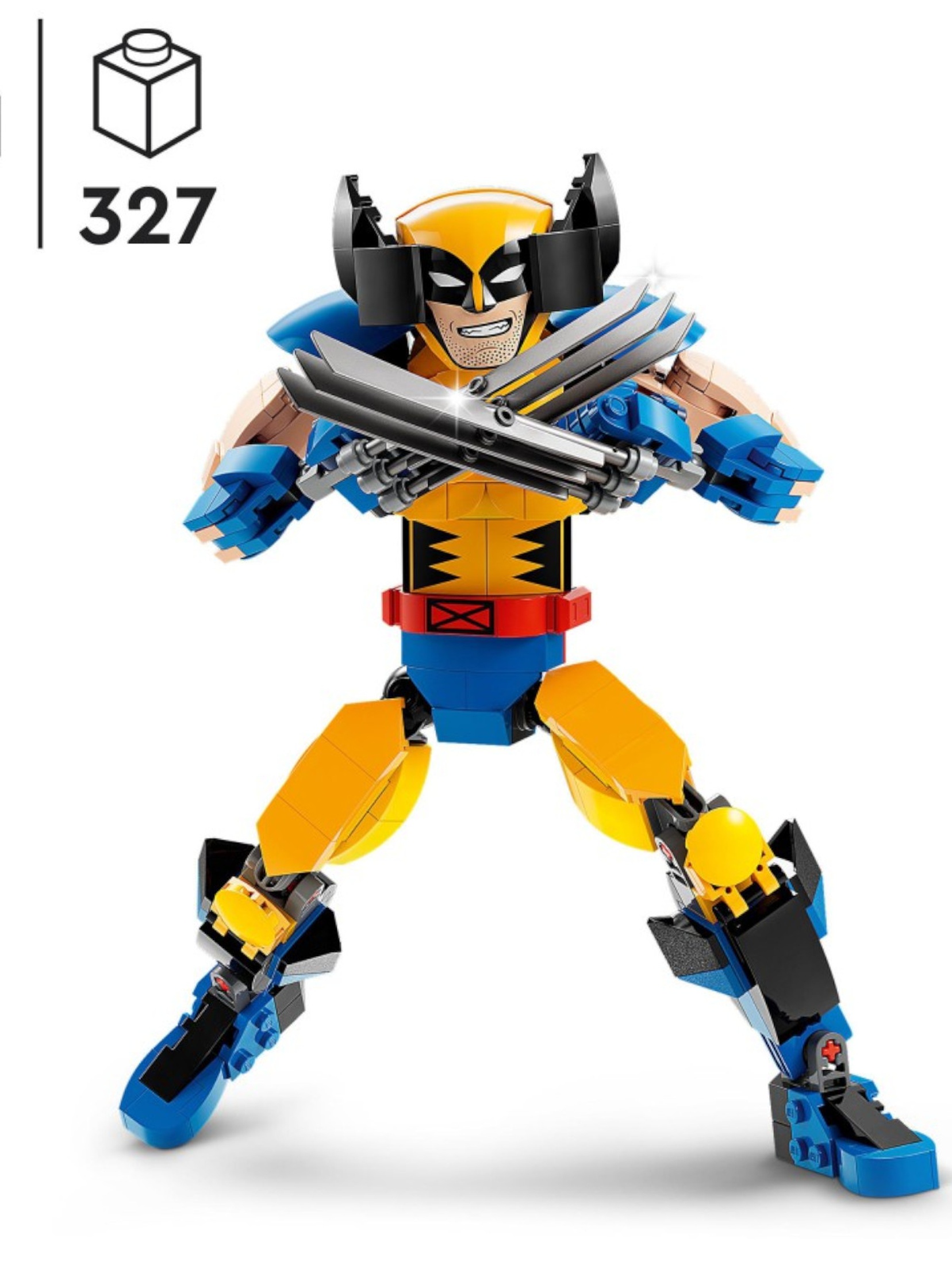 Klocki LEGO Super Heroes 76257 Marvel Figurka Wolverinea do zbudowania - 327 elementów, wiek 8 +