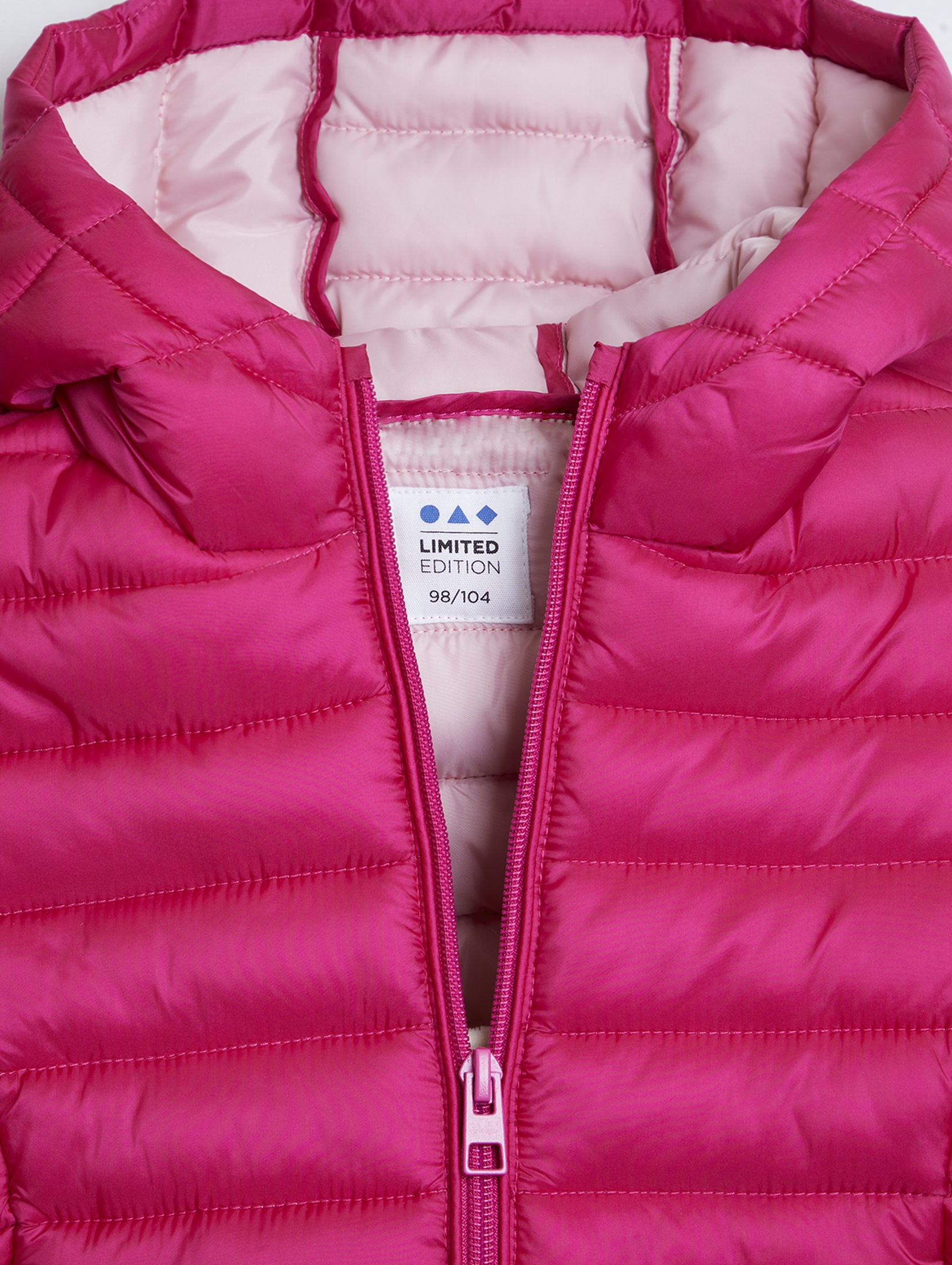 Różowa, lekka pikowana kurtka dla dziewczynki - Limited Edition