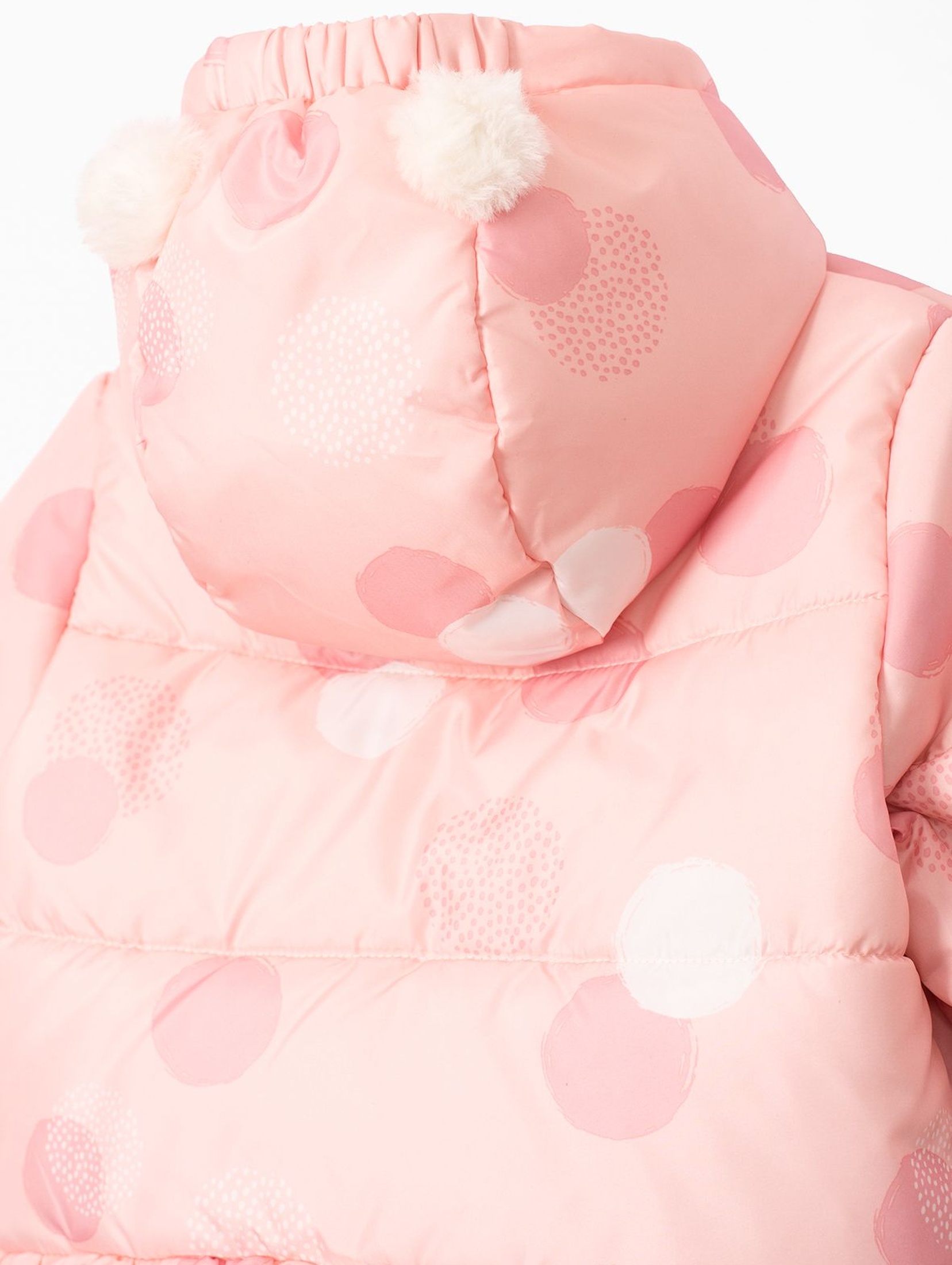 Kurtka zimowa dla niemowlaka- różowa z polarową podszewką