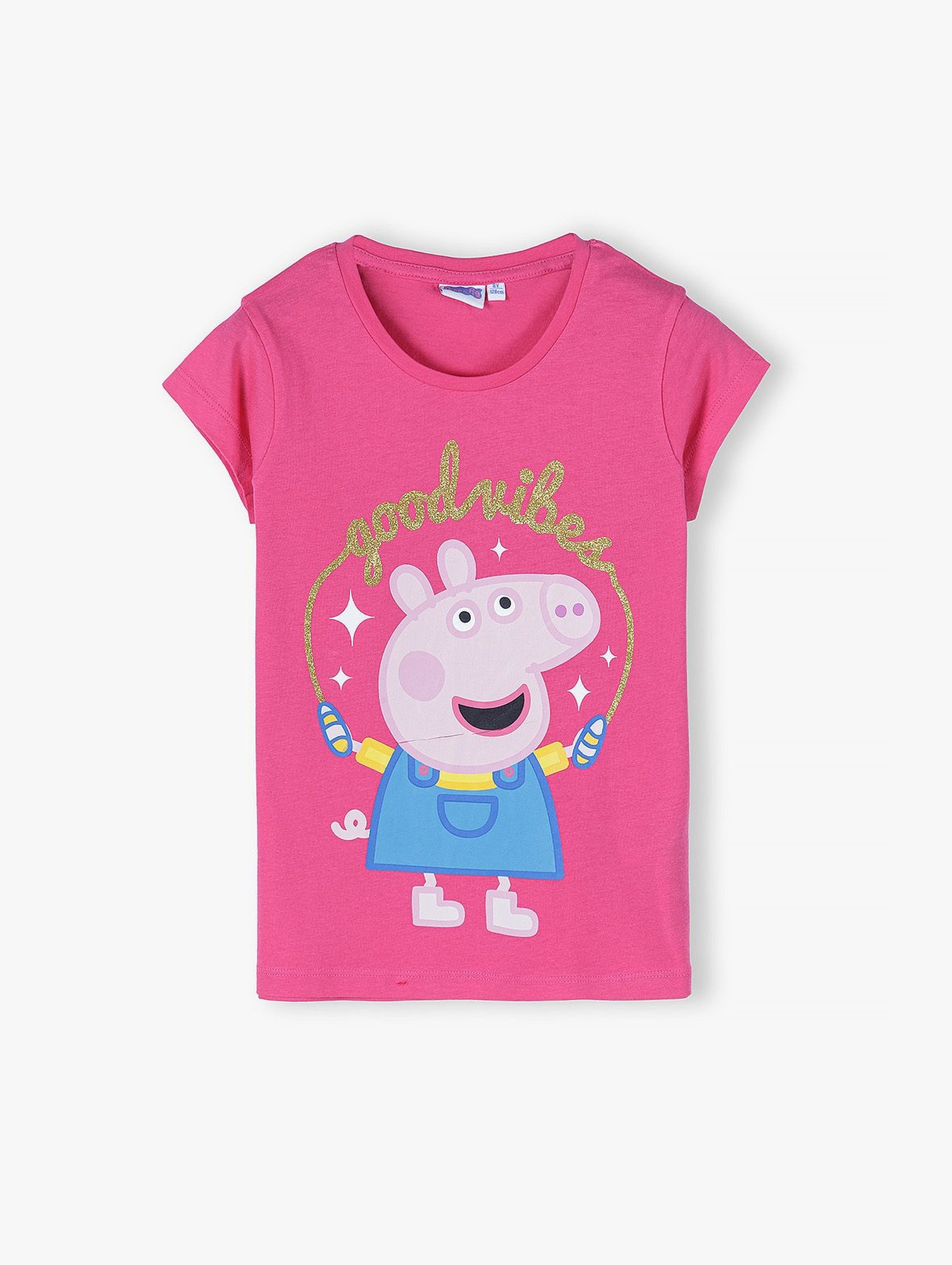T-shirt dziewczęcy Świnka Peppa- różowy