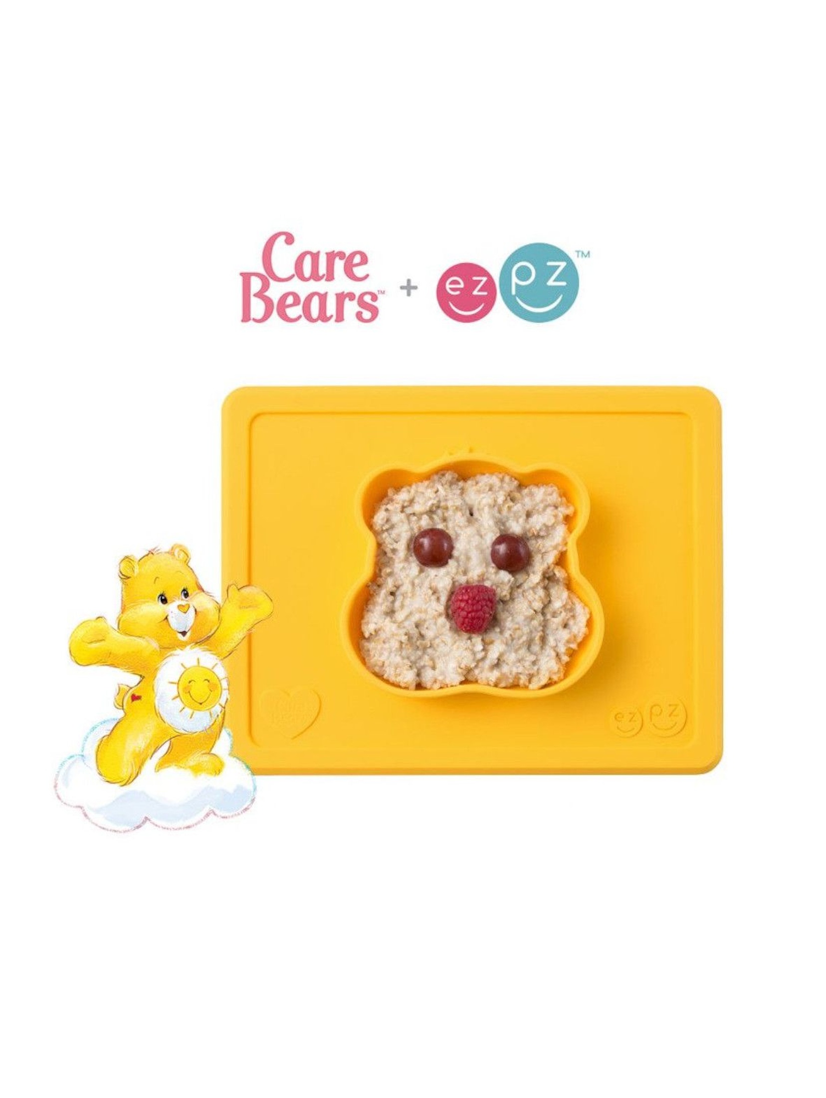 Silikonowa miseczka z podkładką 2w1 Care Bears™ Bowl Funshine Bear żółta
