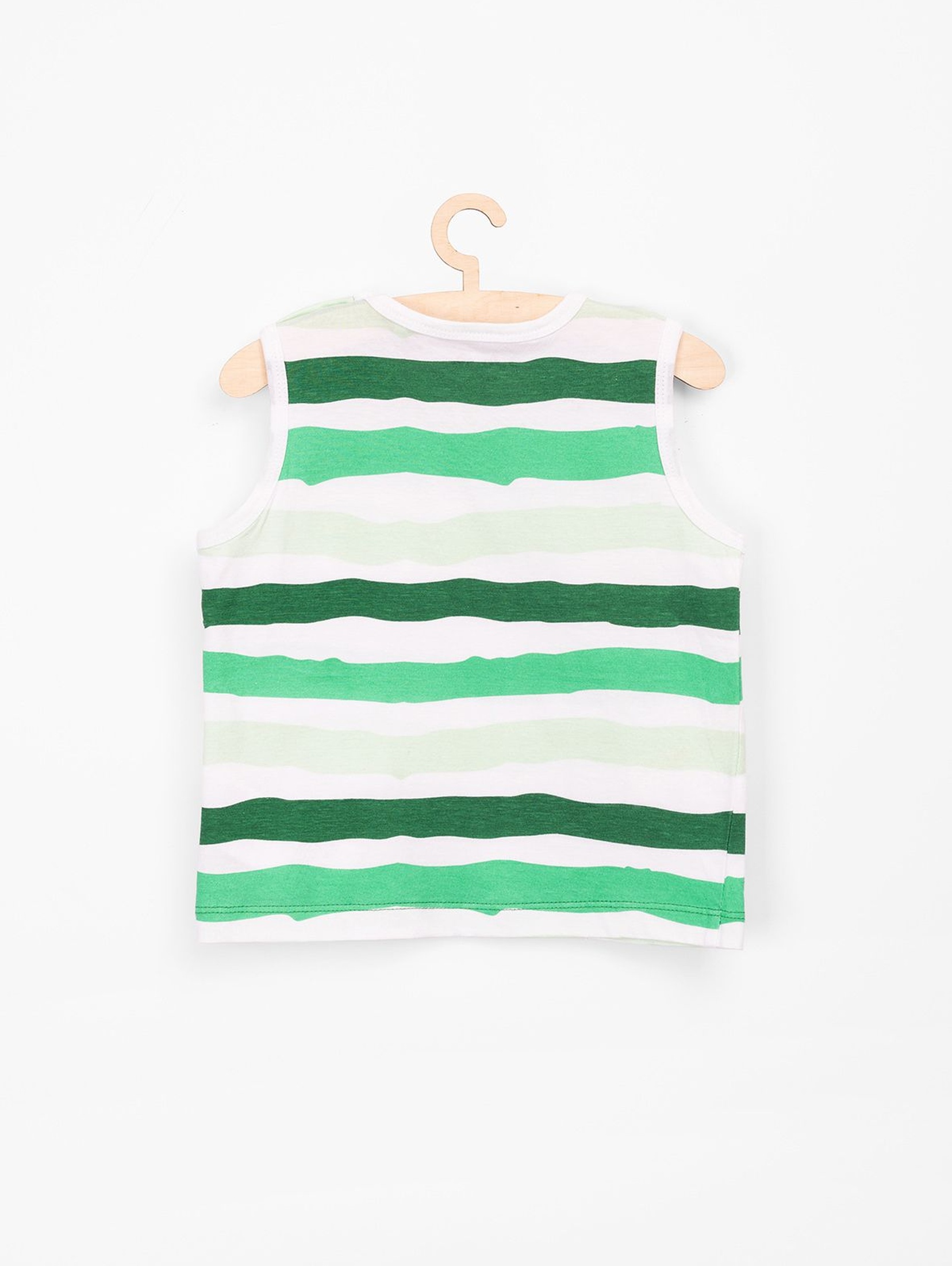 T-shirt dla niemowlaka- zielone paski i kaktusy