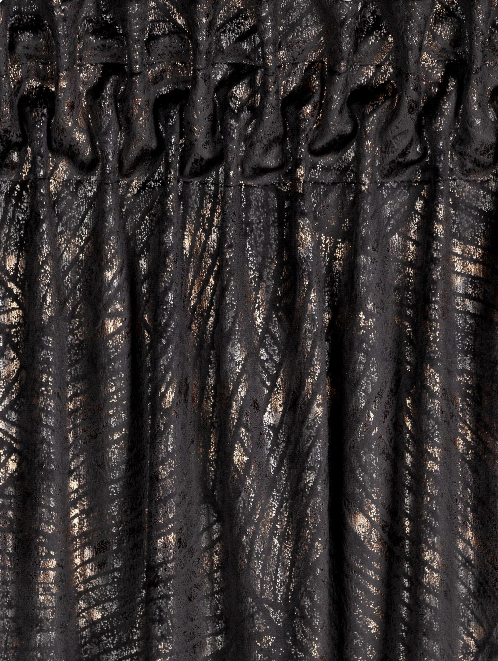 Zasłona gotowa welwetowa Tulia na taśmie 135x270 cm czarna 1 szt.