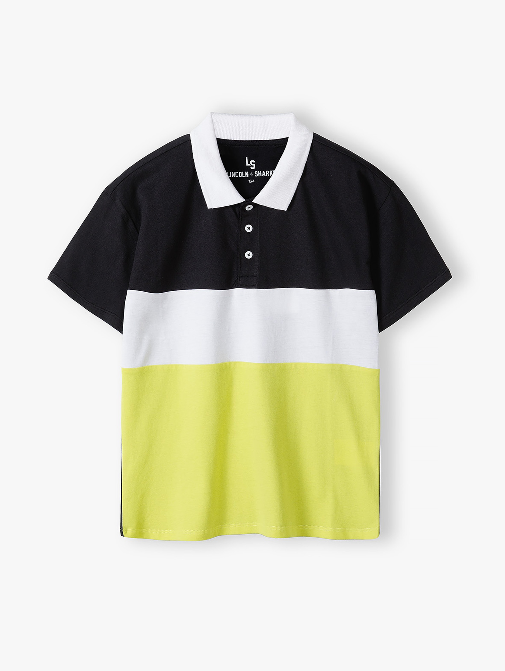 Bawełniany t-shirt polo dla chłopca w paski
