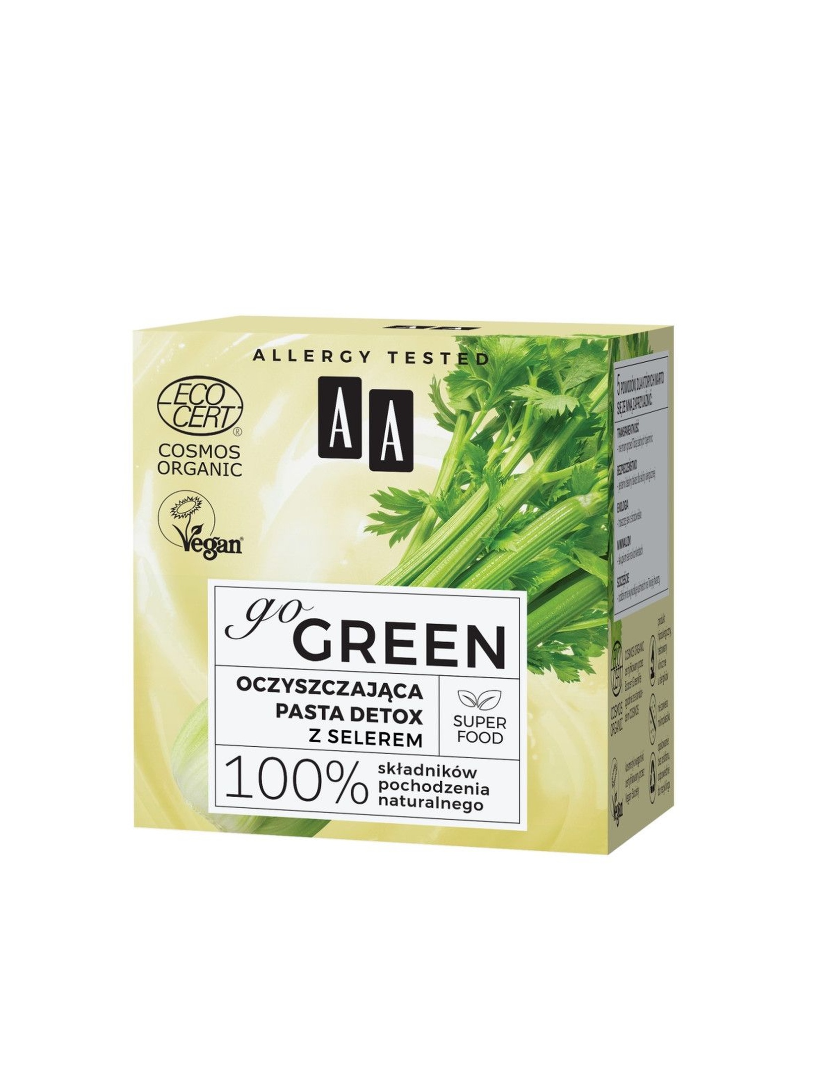 AA Go Green oczyszczająca pasta detox z selerem ORGANIC 50 ml