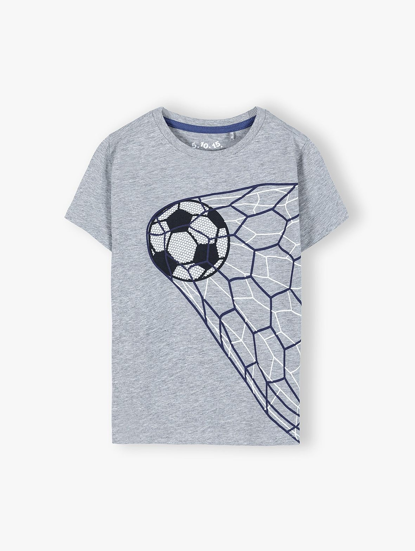 T-shirt chłopięcy z miękkim nadrukiem - piłka