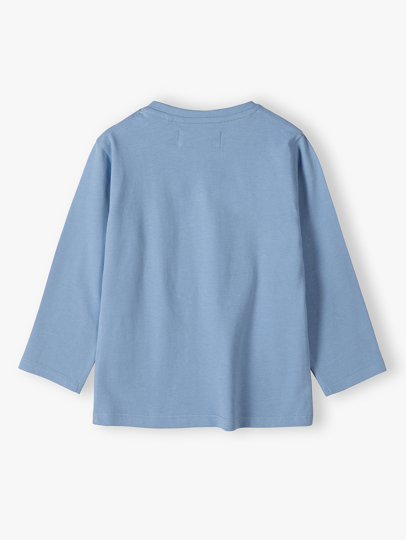Niebieska bawełniana bluzka dla niemowlaka - Autko - 5.10.15.