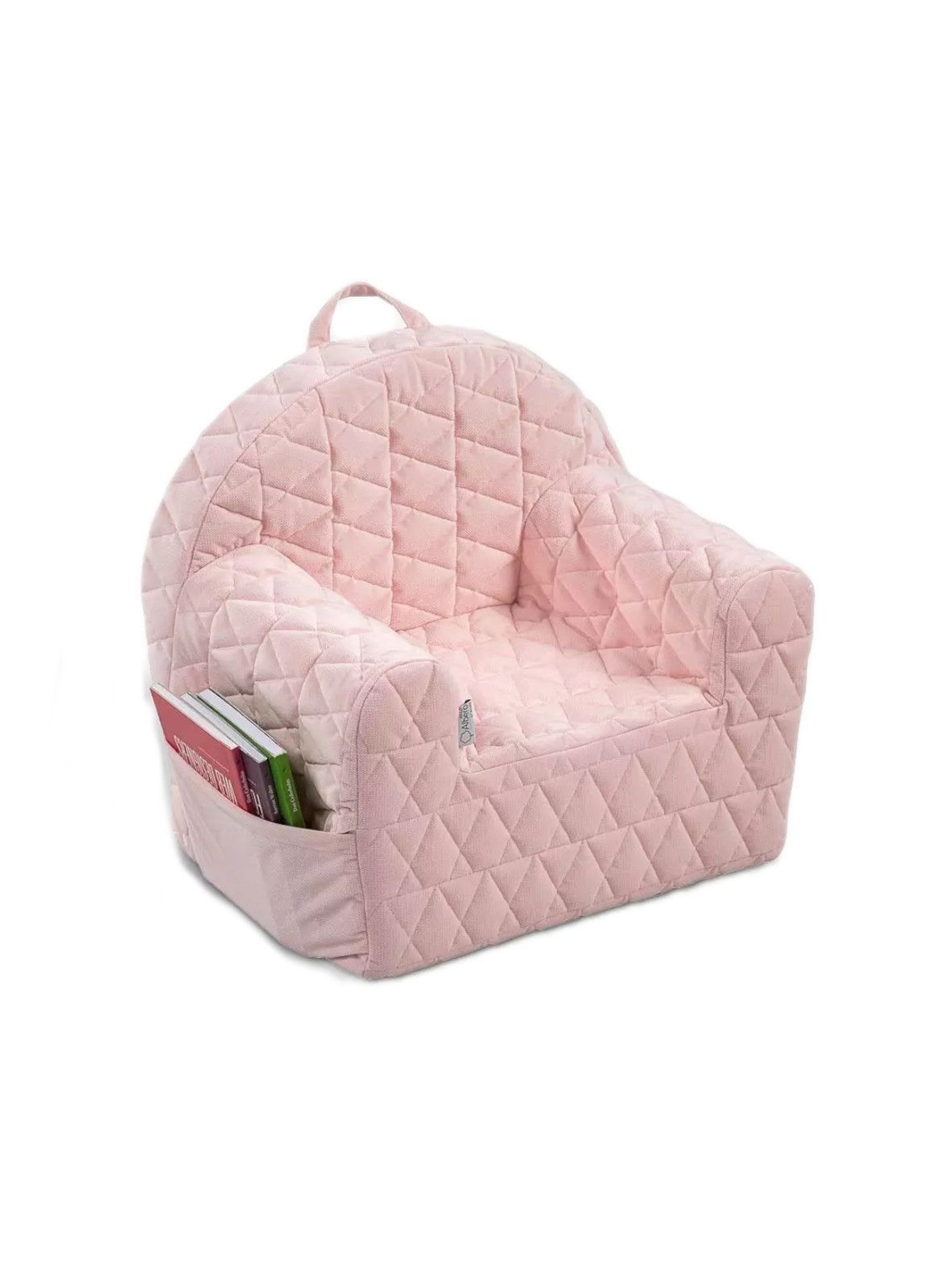 Fotelik piankowy Velvet w kolorze różowym
