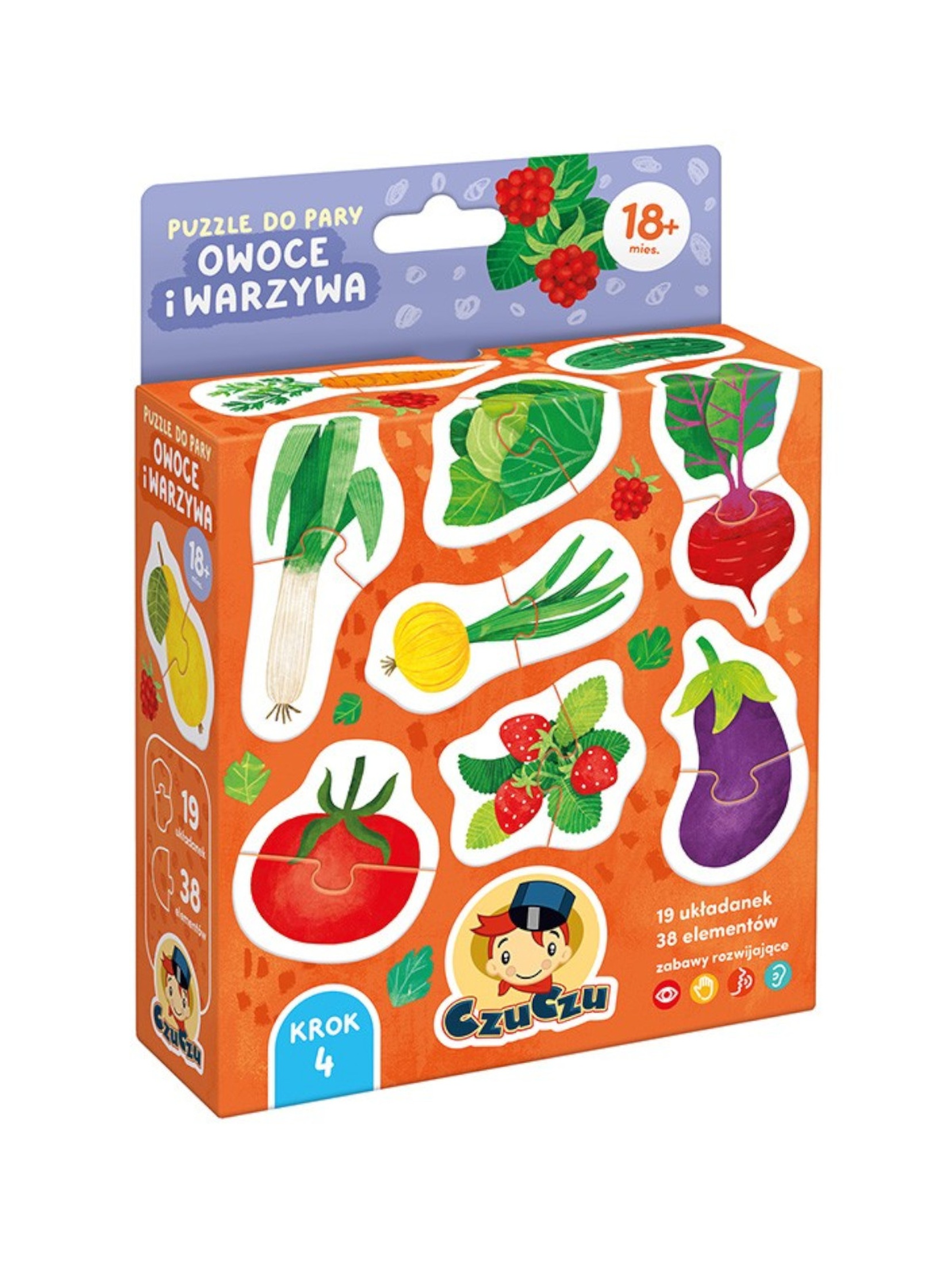Układanka Puzzle do pary - Owoce i warzywa