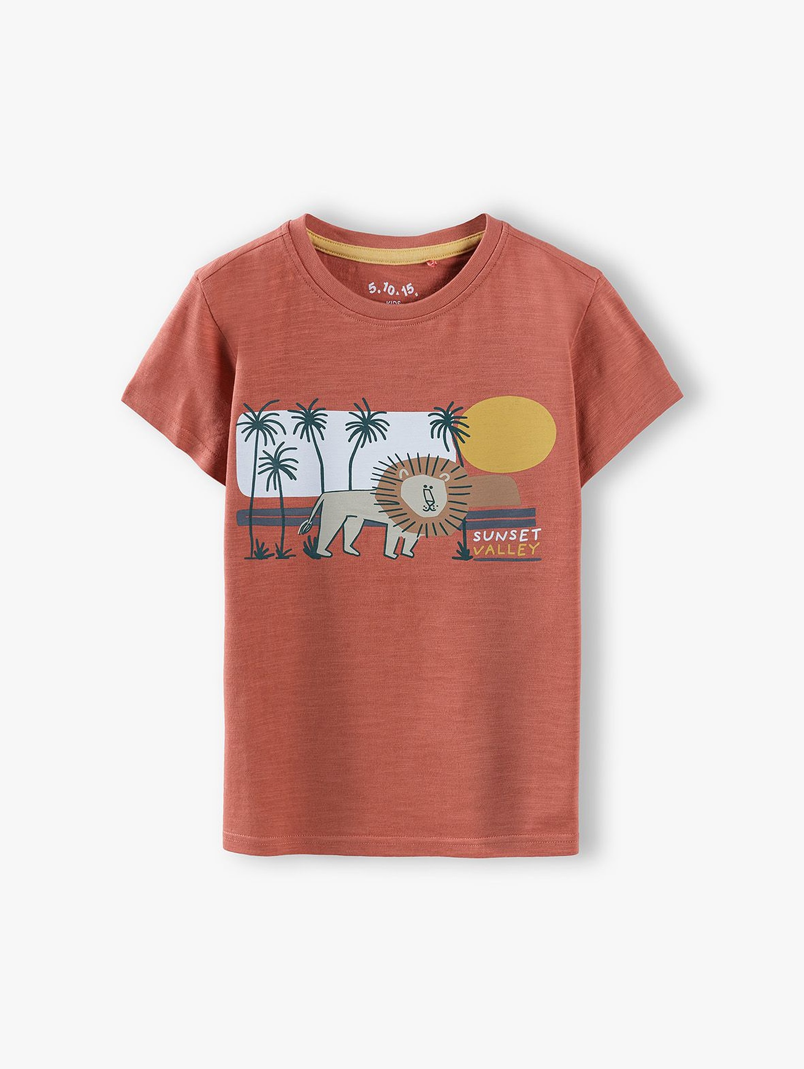 T-shirt chłopięcy bawełniany z Lwem
