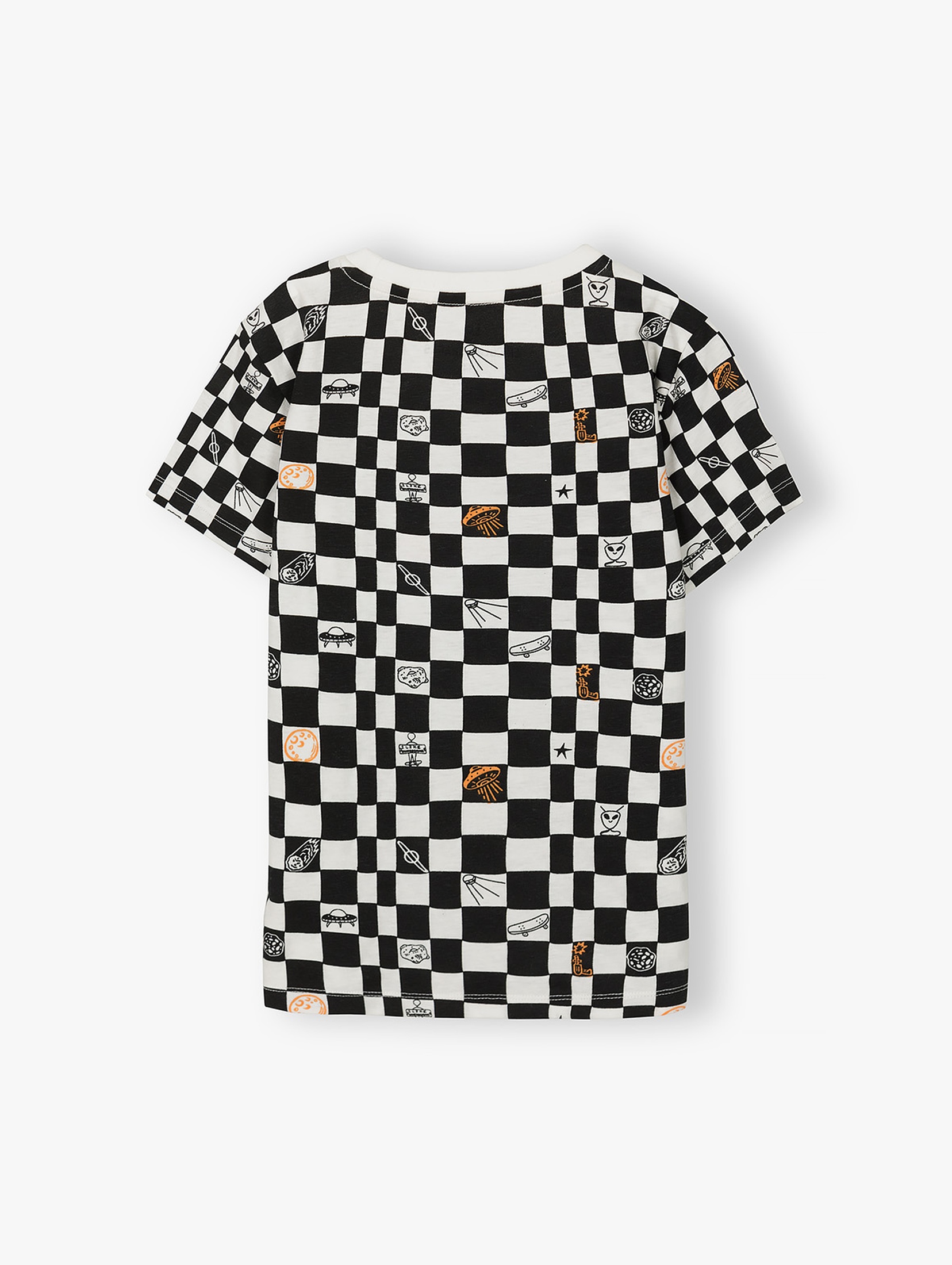 Bluzka chłopięca bawełniana w szachownicę