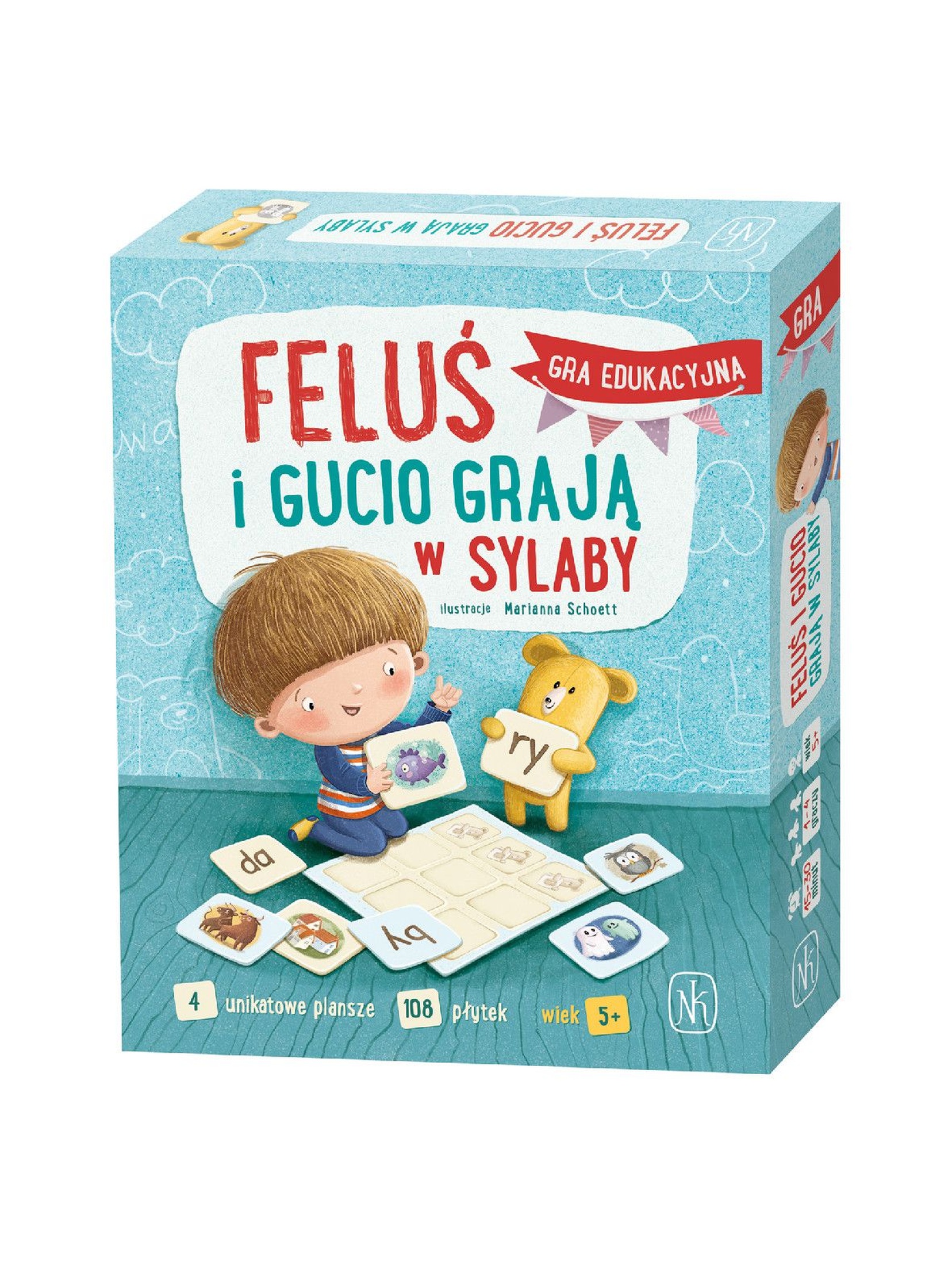 Gra edukacyjna- Feluś i Gucio grają w sylaby wiek 5+