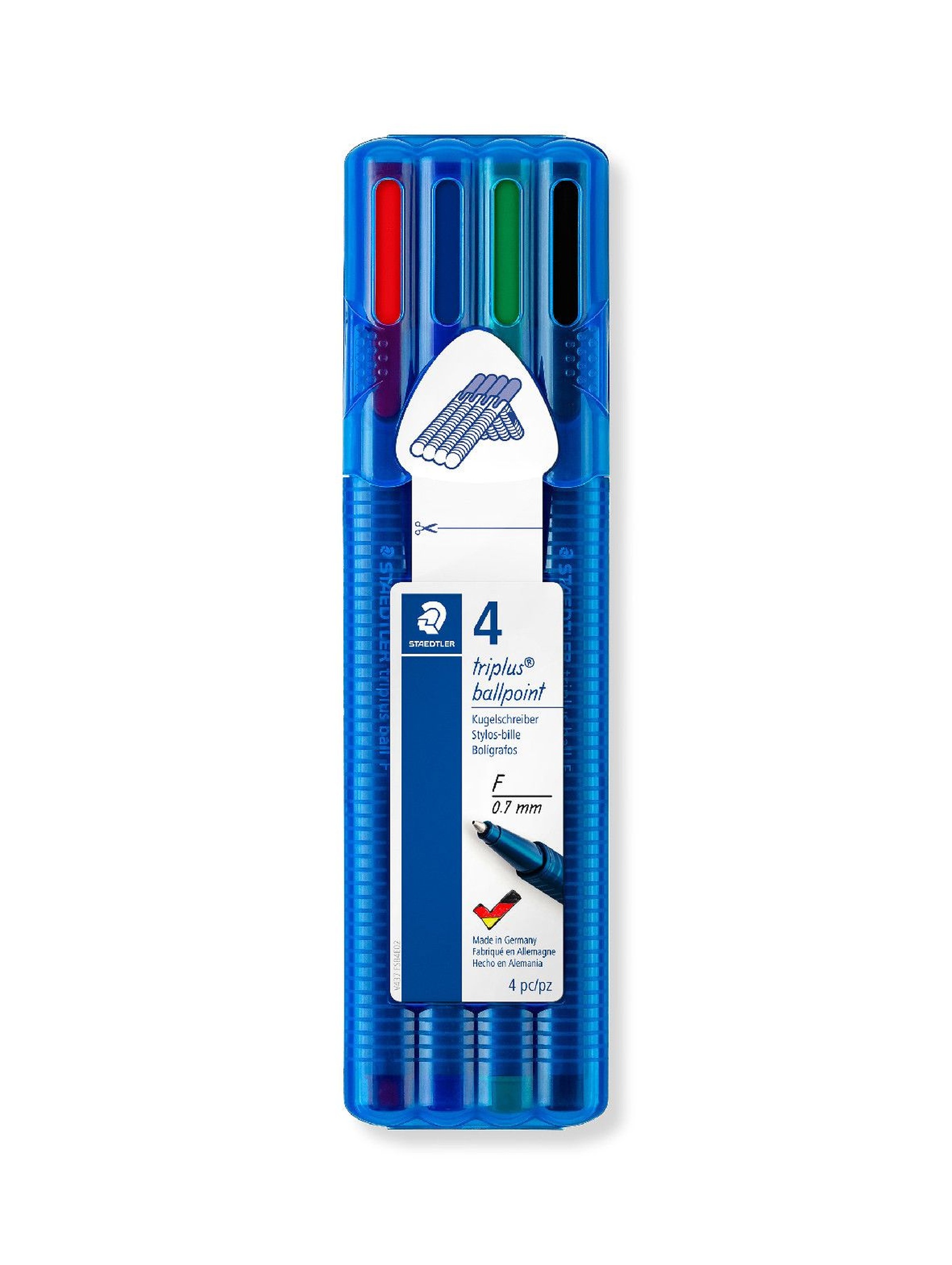 Długopis triplus ball F Staedtler - 4 kolory w etui