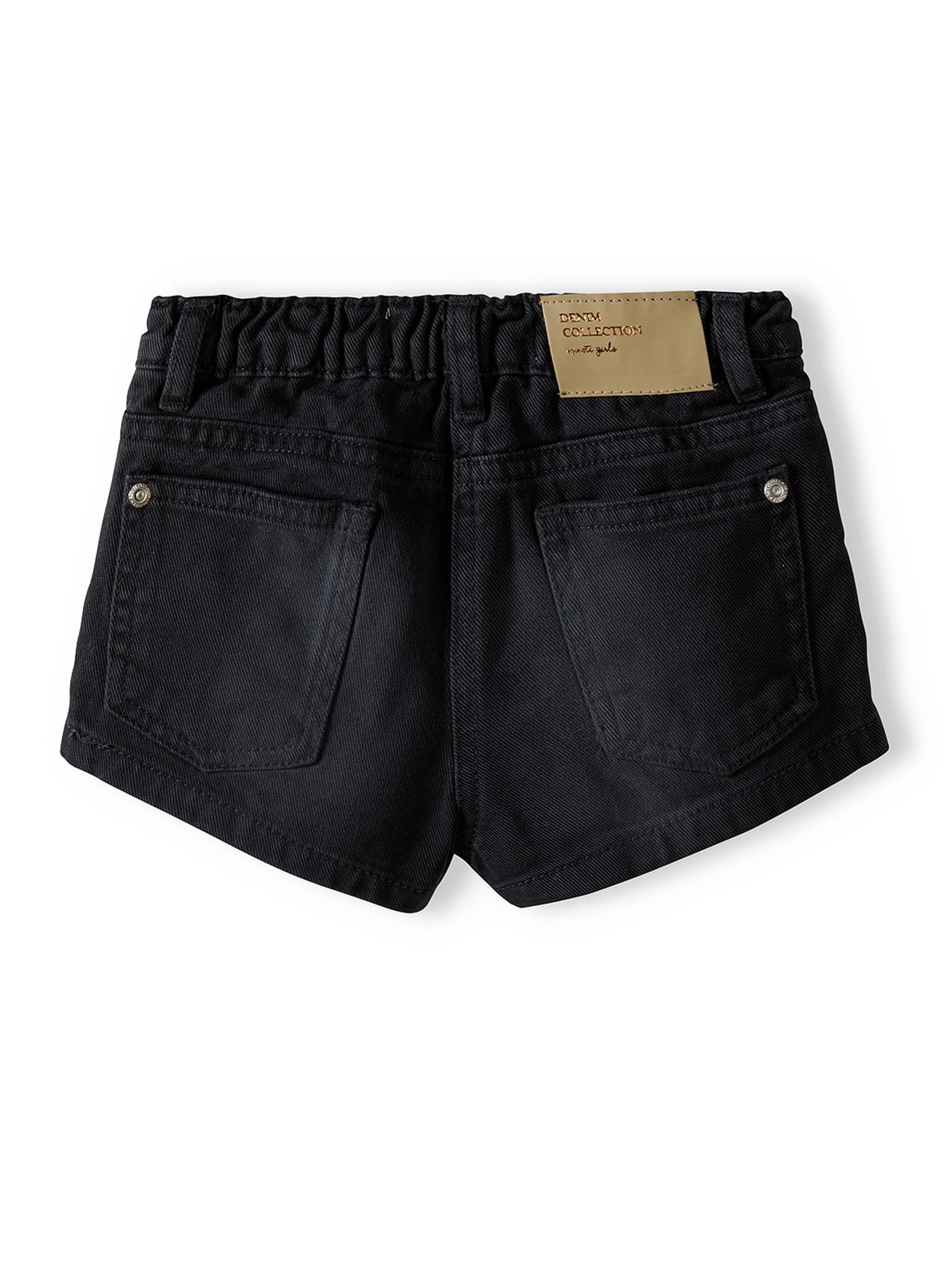 Krótkie szorty z jeansu dla dziewczynki - czarne