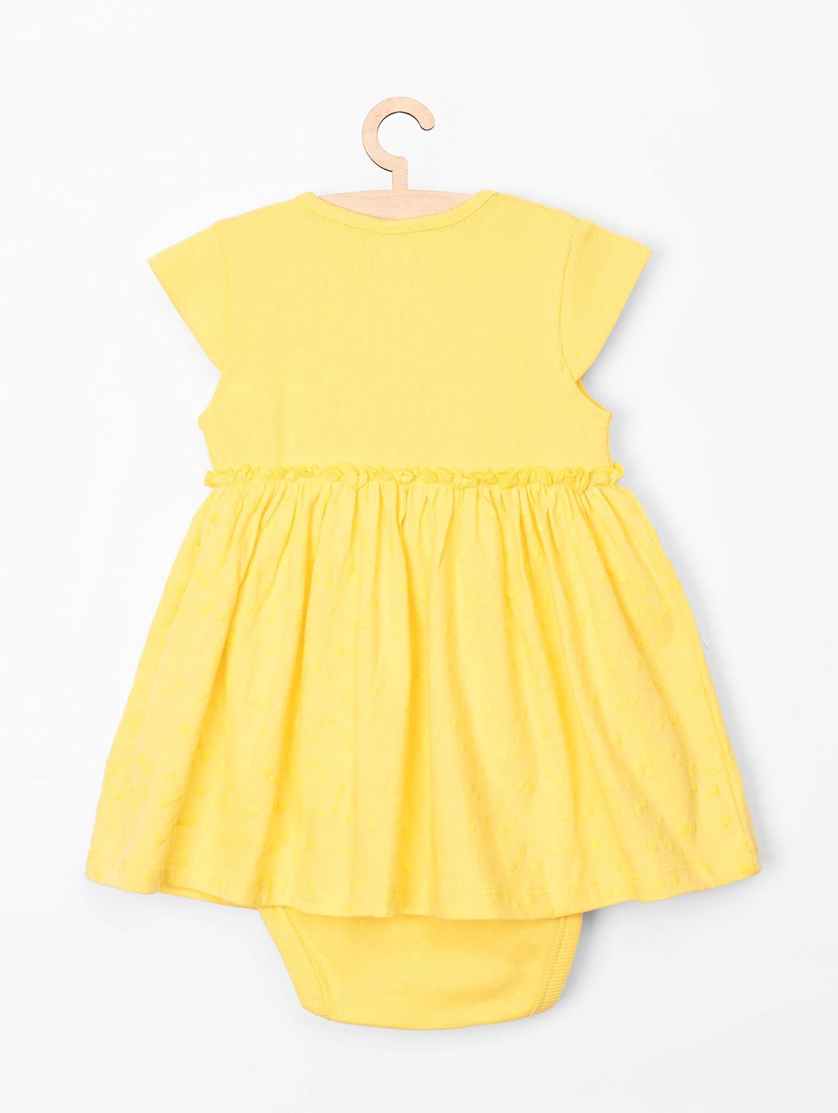 Body- sukienka żółte z falbanką