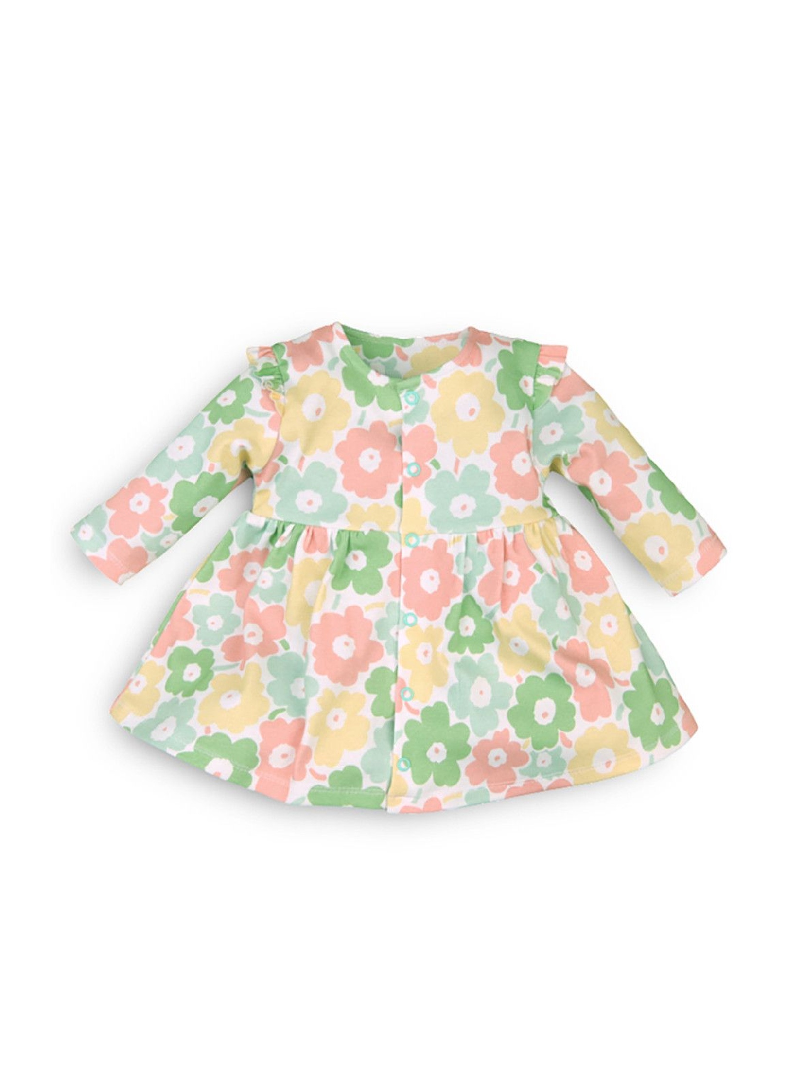 Sukienka niemowlęca z bawełny organicznej - kolorowe kwiatki
