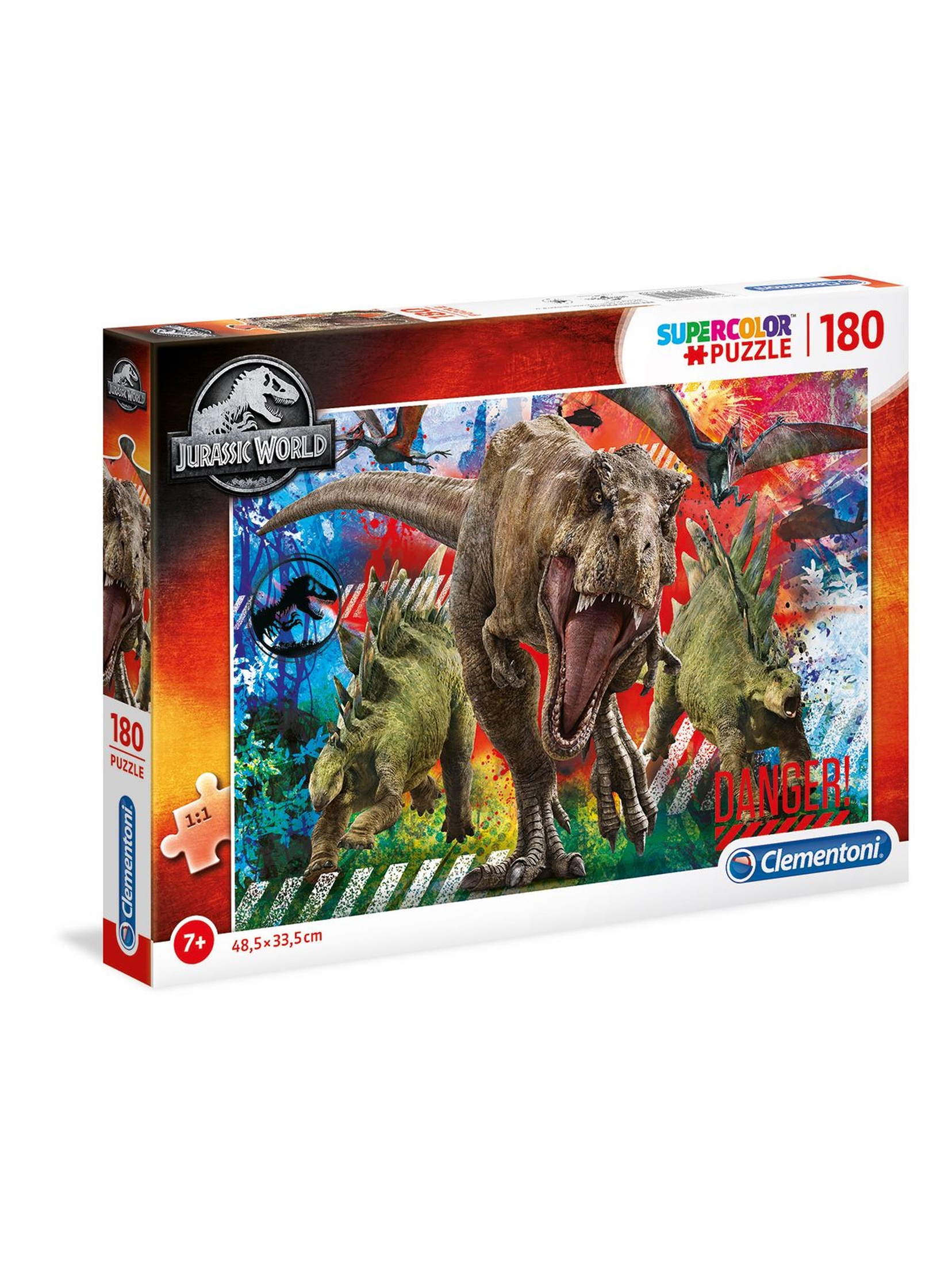 Puzzle  Super Color Jurassic world  - 180 elementów wiek 7+